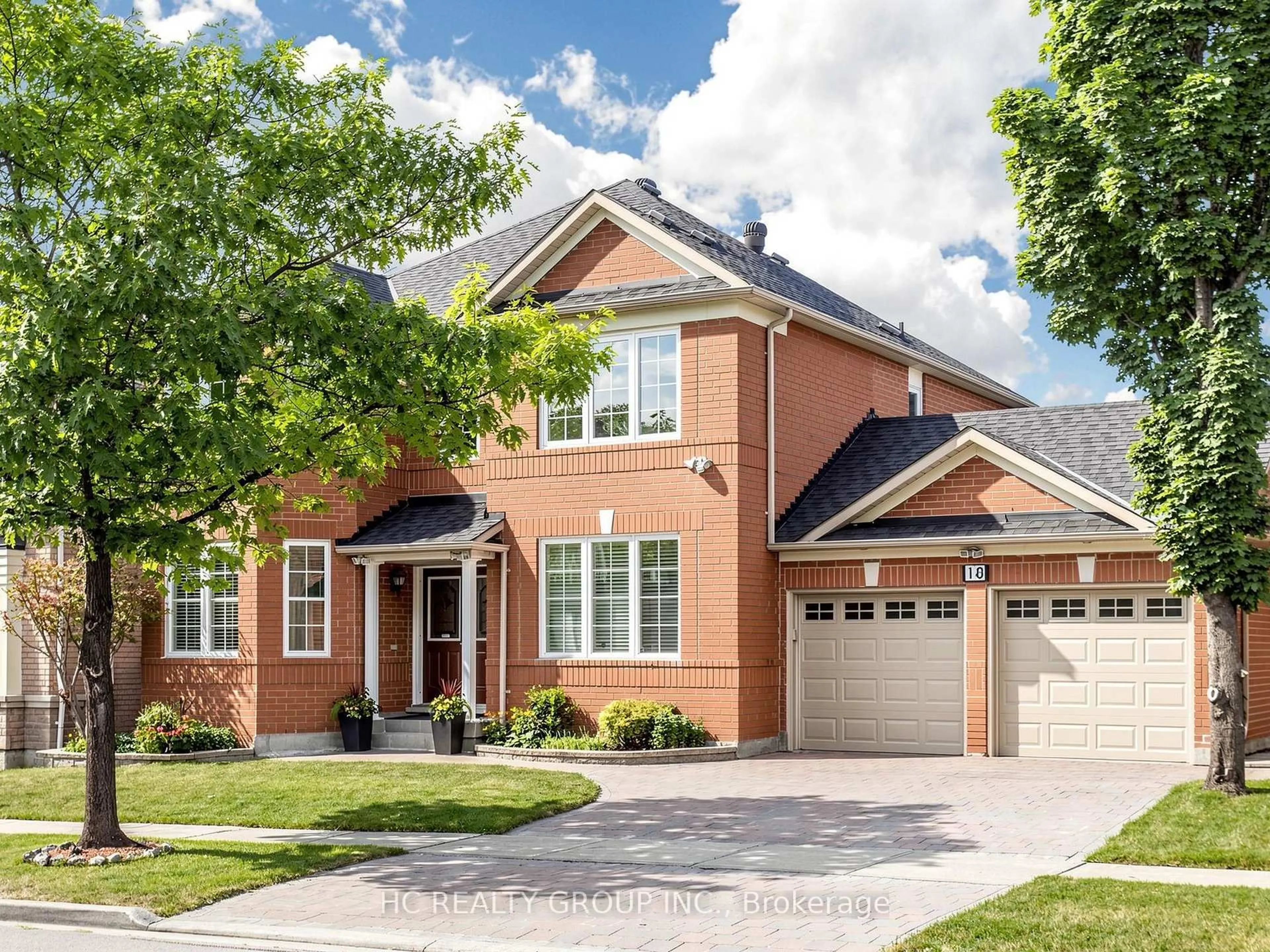 Home with brick exterior material, street for 18 Saxony Dr, Markham Ontario L6C 2B5