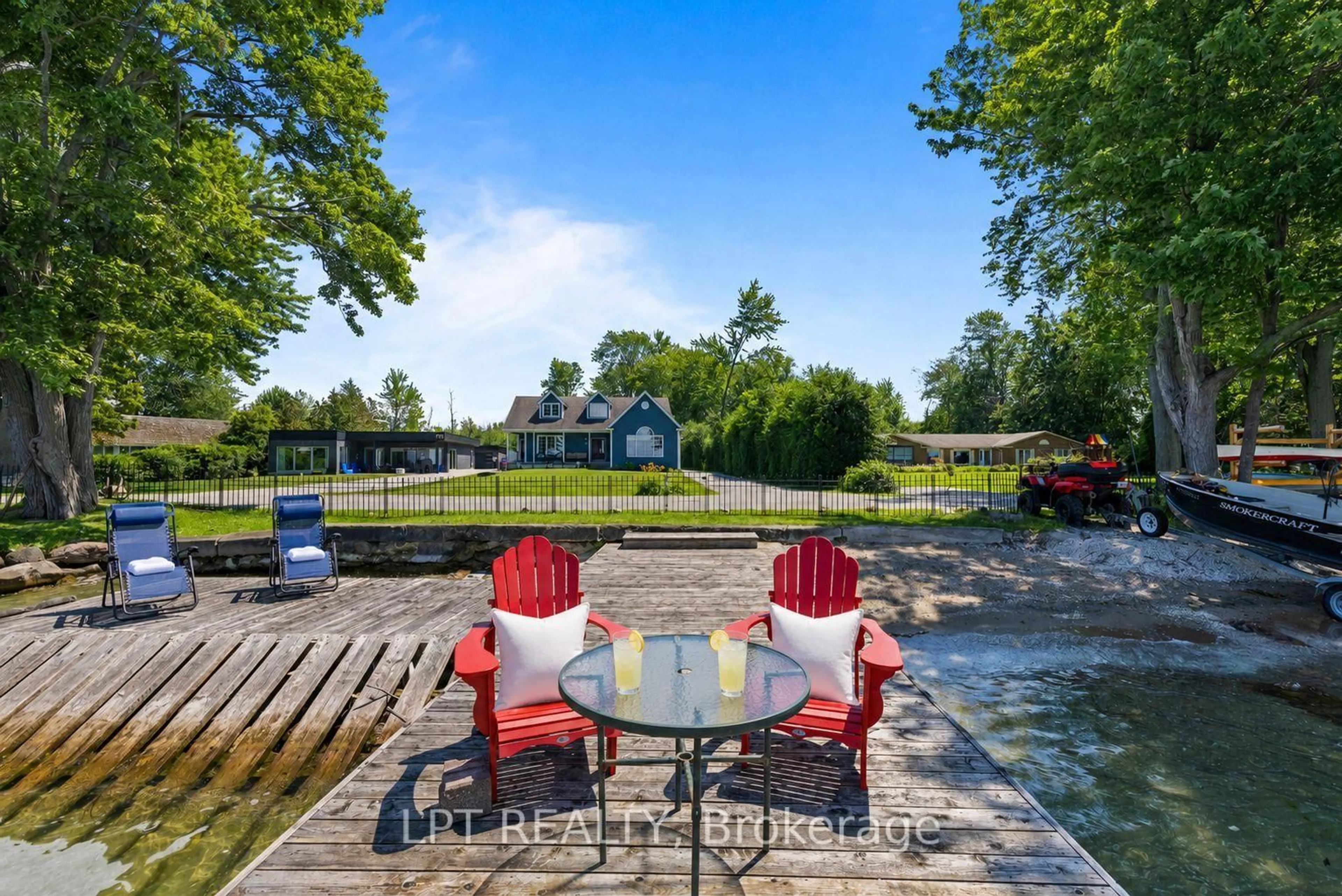 Patio, water/lake/river/ocean view for 173 Lake Dr, Georgina Ontario L4P 3E9