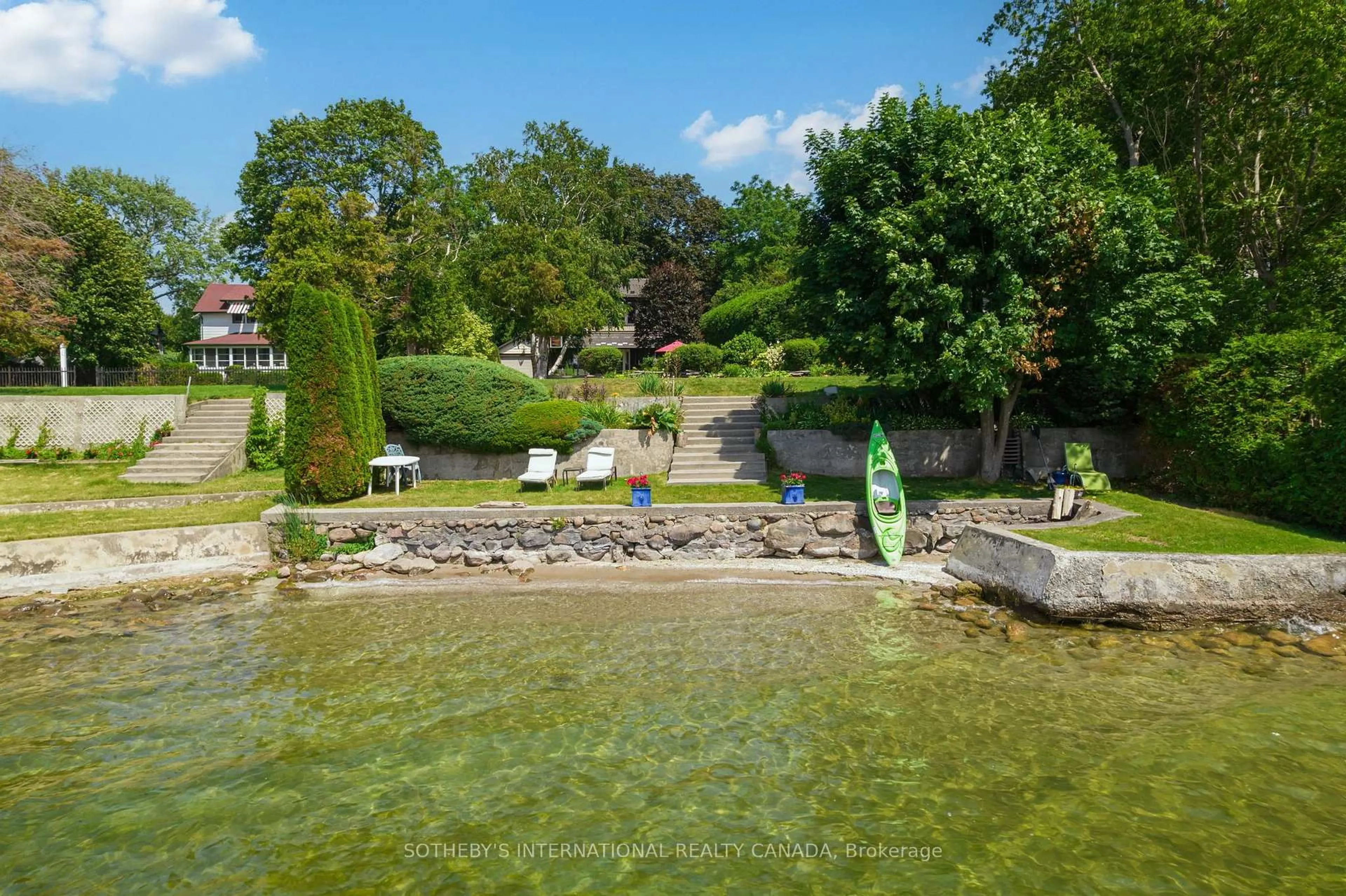 A pic from outside/outdoor area/front of a property/back of a property/a pic from drone, water/lake/river/ocean view for 171 Lake Dr, Georgina Ontario L4P 3C8