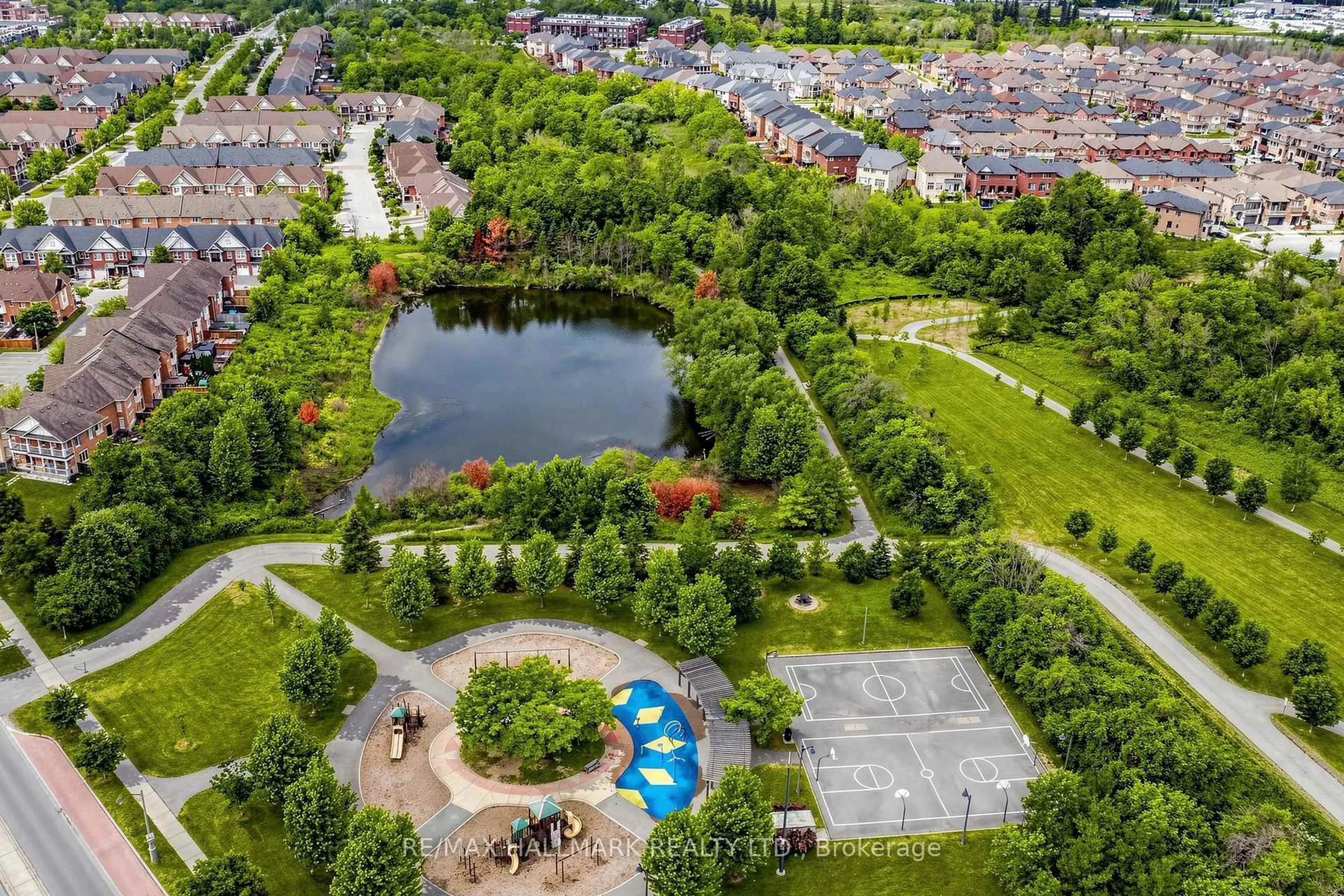 A pic from outside/outdoor area/front of a property/back of a property/a pic from drone, water/lake/river/ocean view for 5 Bearings Ave, Whitchurch-Stouffville Ontario L4A 0W6