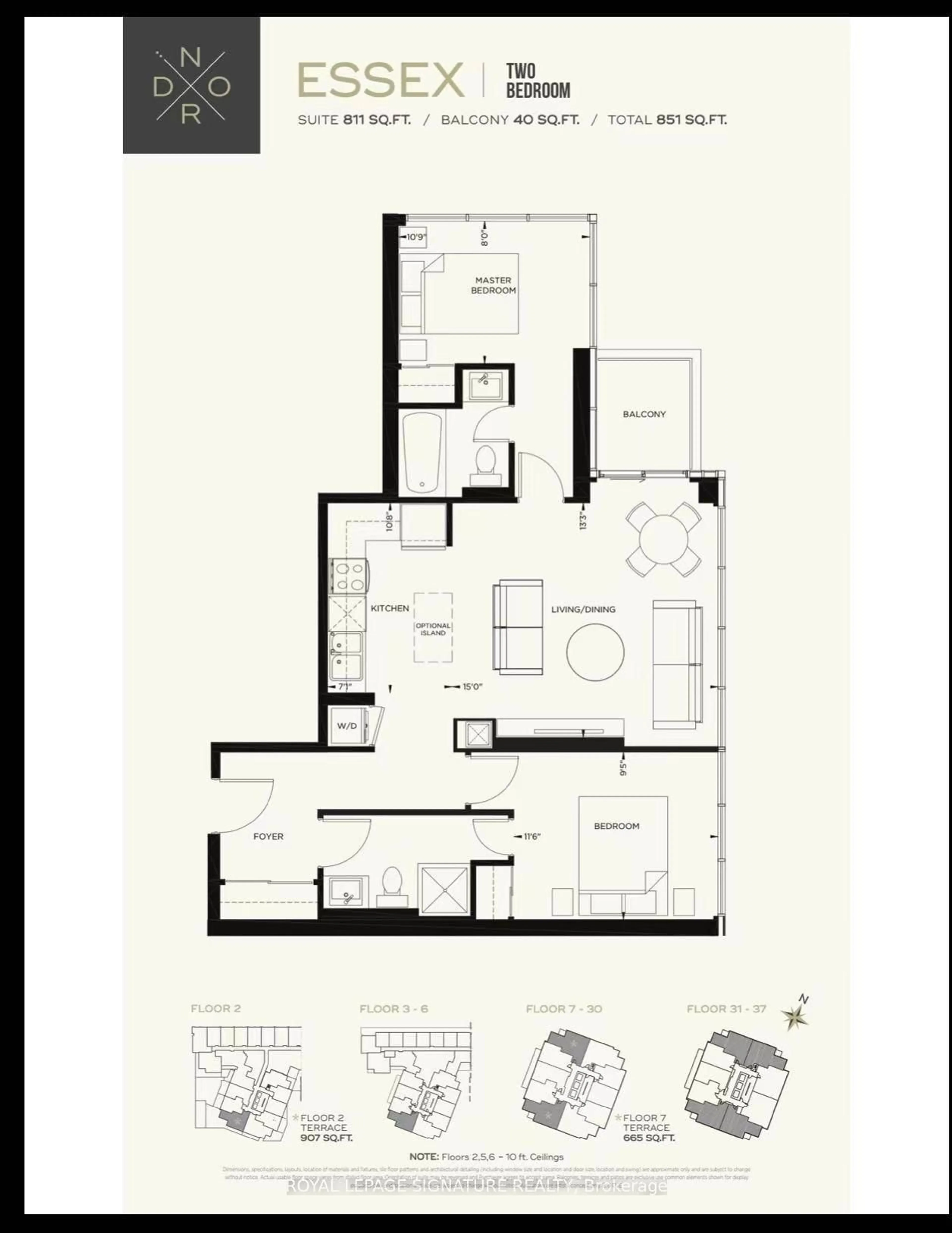 Floor plan for 2916 Highway 7 Rd #3707, Vaughan Ontario L4K 0K6