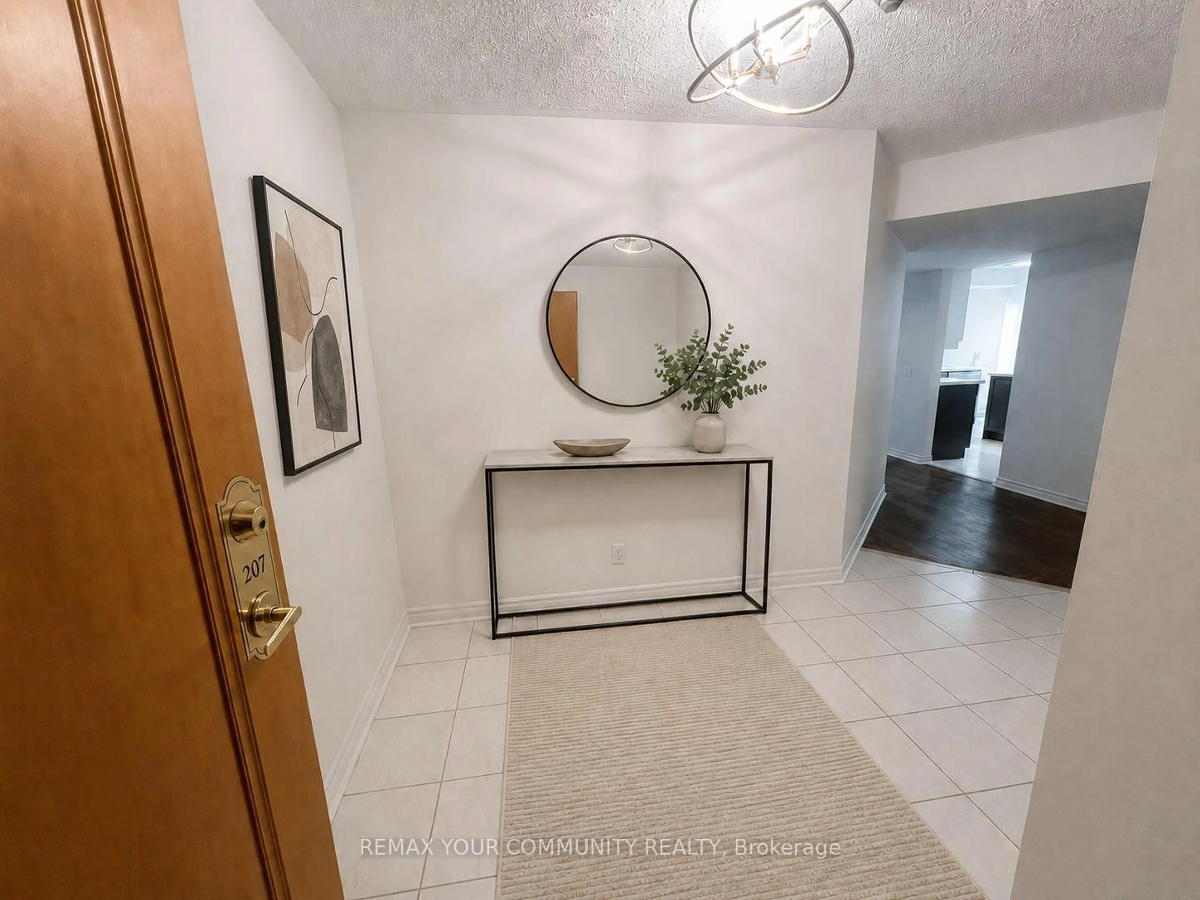 Indoor entryway for 50 The Boardwalk Way #207, Markham Ontario L6E 1B6