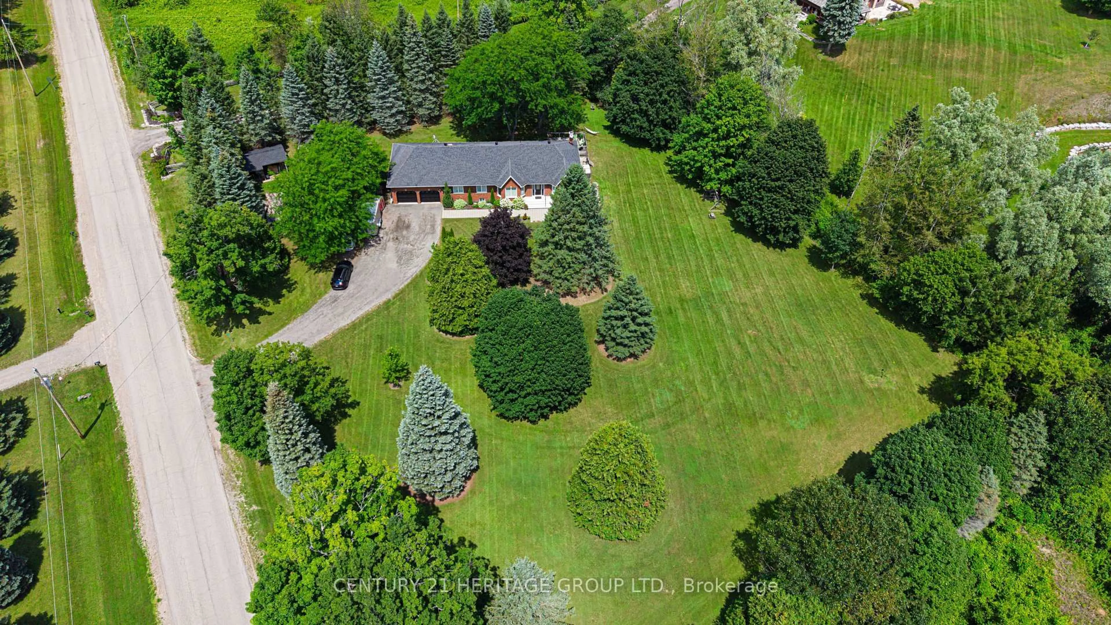 A pic from outside/outdoor area/front of a property/back of a property/a pic from drone, forest/trees view for 2355 Concession Rd 4, Adjala-Tosorontio Ontario L0G 1L0