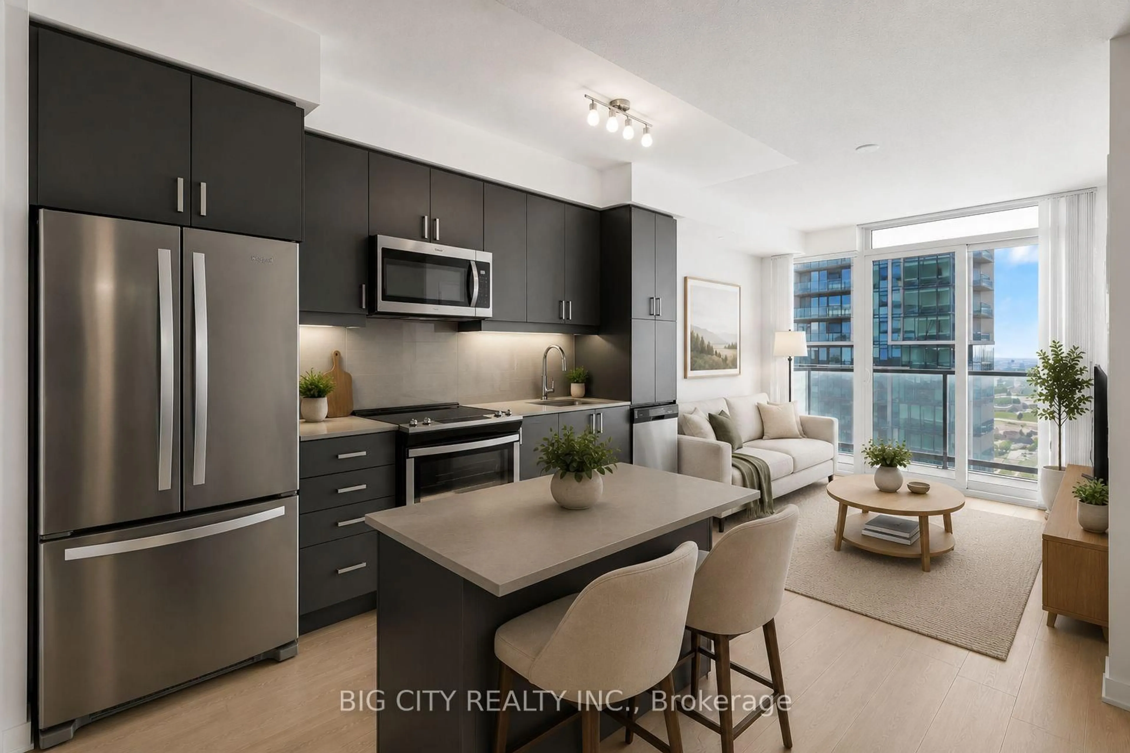 Open concept kitchen, unknown for 7895 Jane St #3211, Vaughan Ontario L4K 2M7