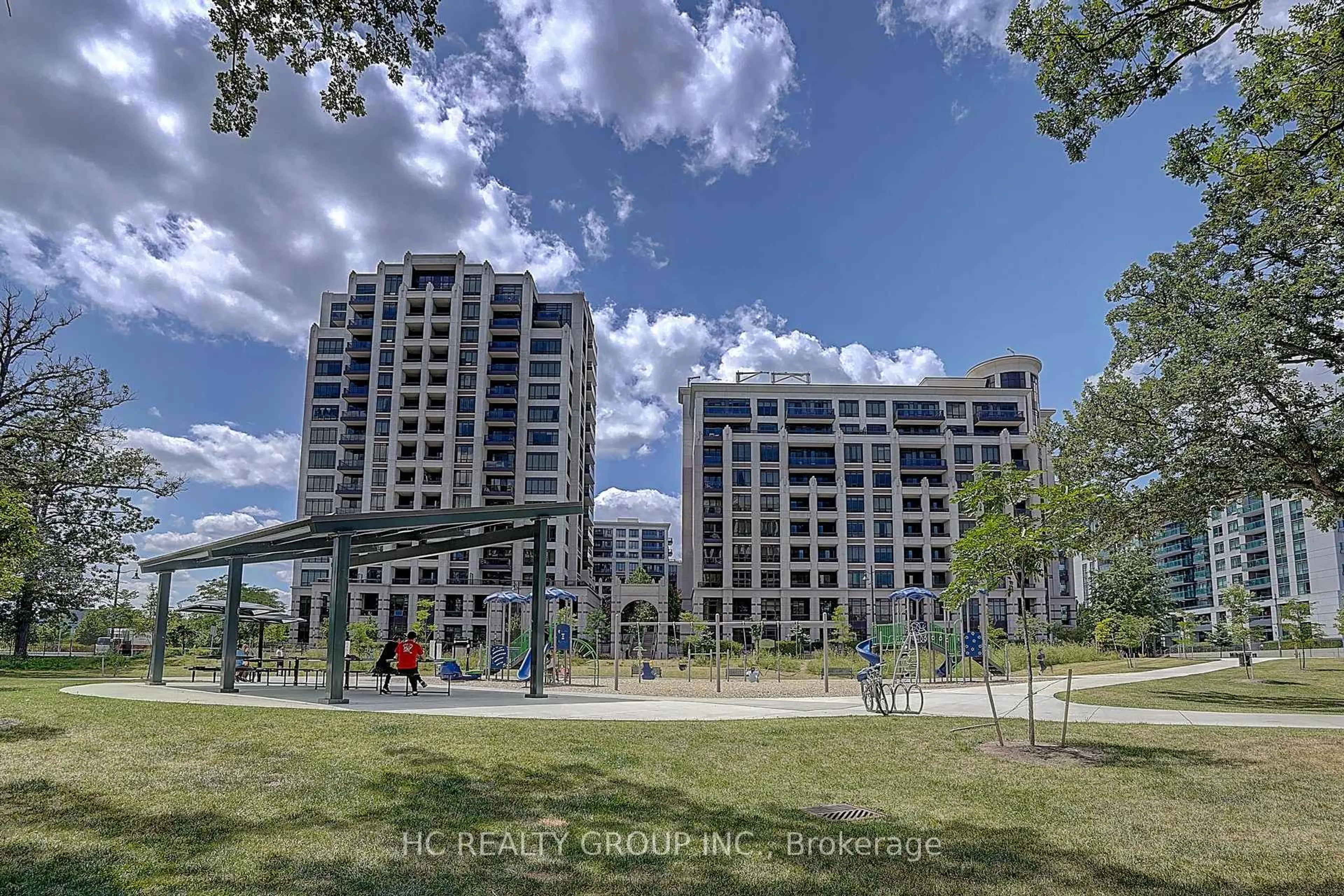 A pic from outside/outdoor area/front of a property/back of a property/a pic from drone, city buildings view from balcony for 33 Clegg Rd #205, Markham Ontario L6G 0G6