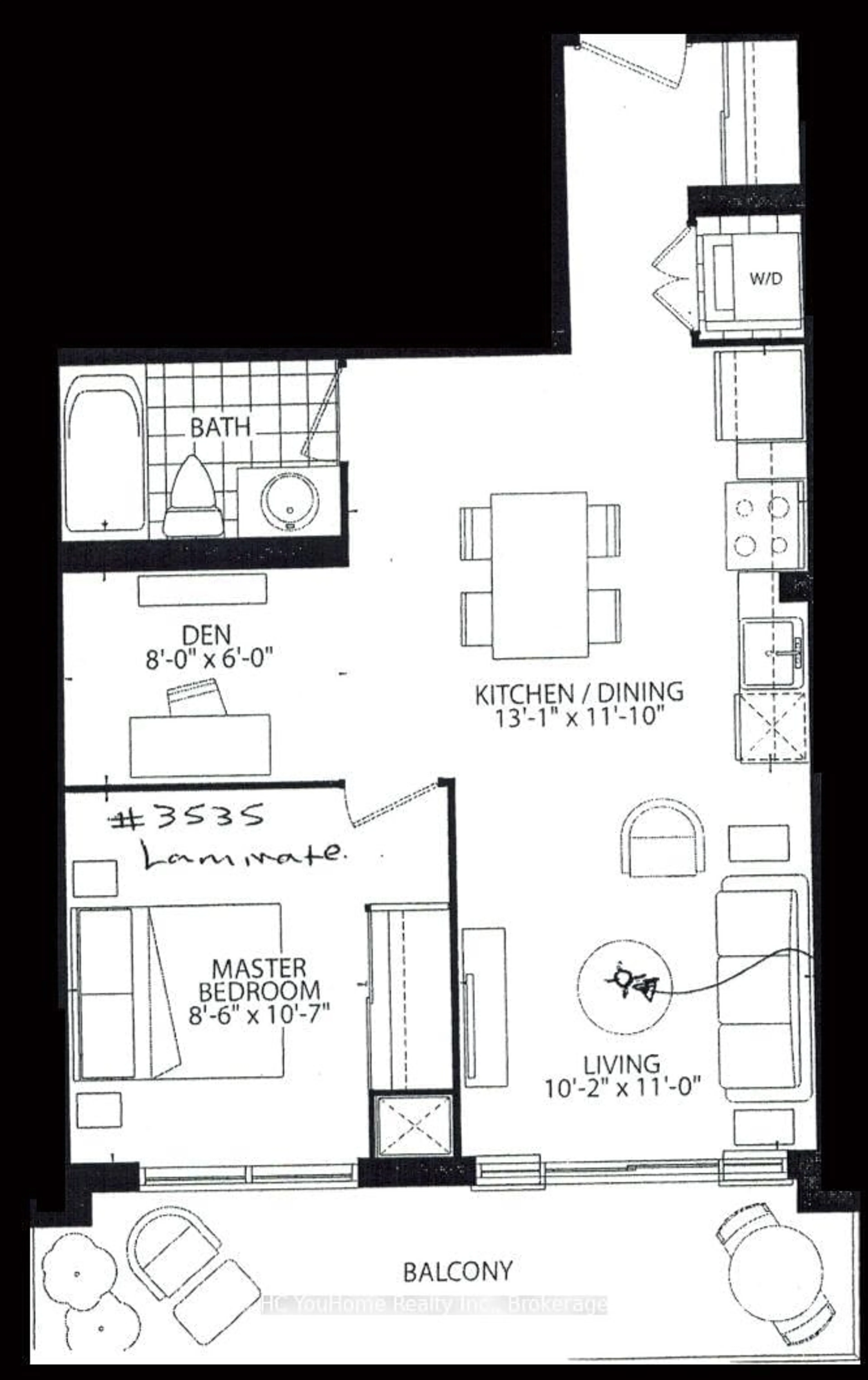 Floor plan for 540 Bur Oak Ave #526, Markham Ontario L6C 0Y2