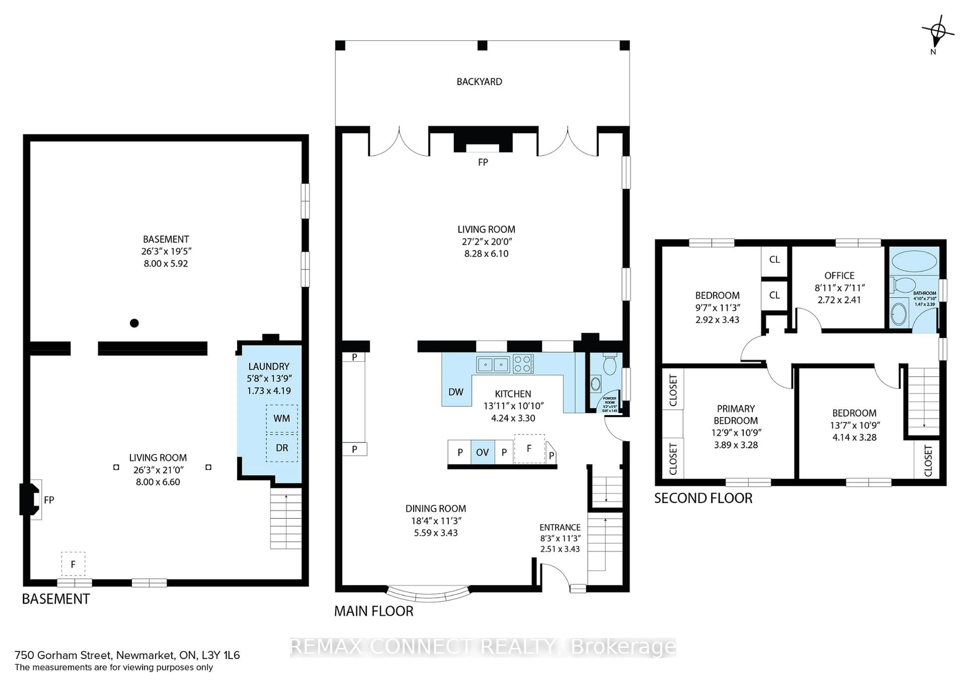 Floor plan for 750 Gorham St, Newmarket Ontario L3Y 1L6