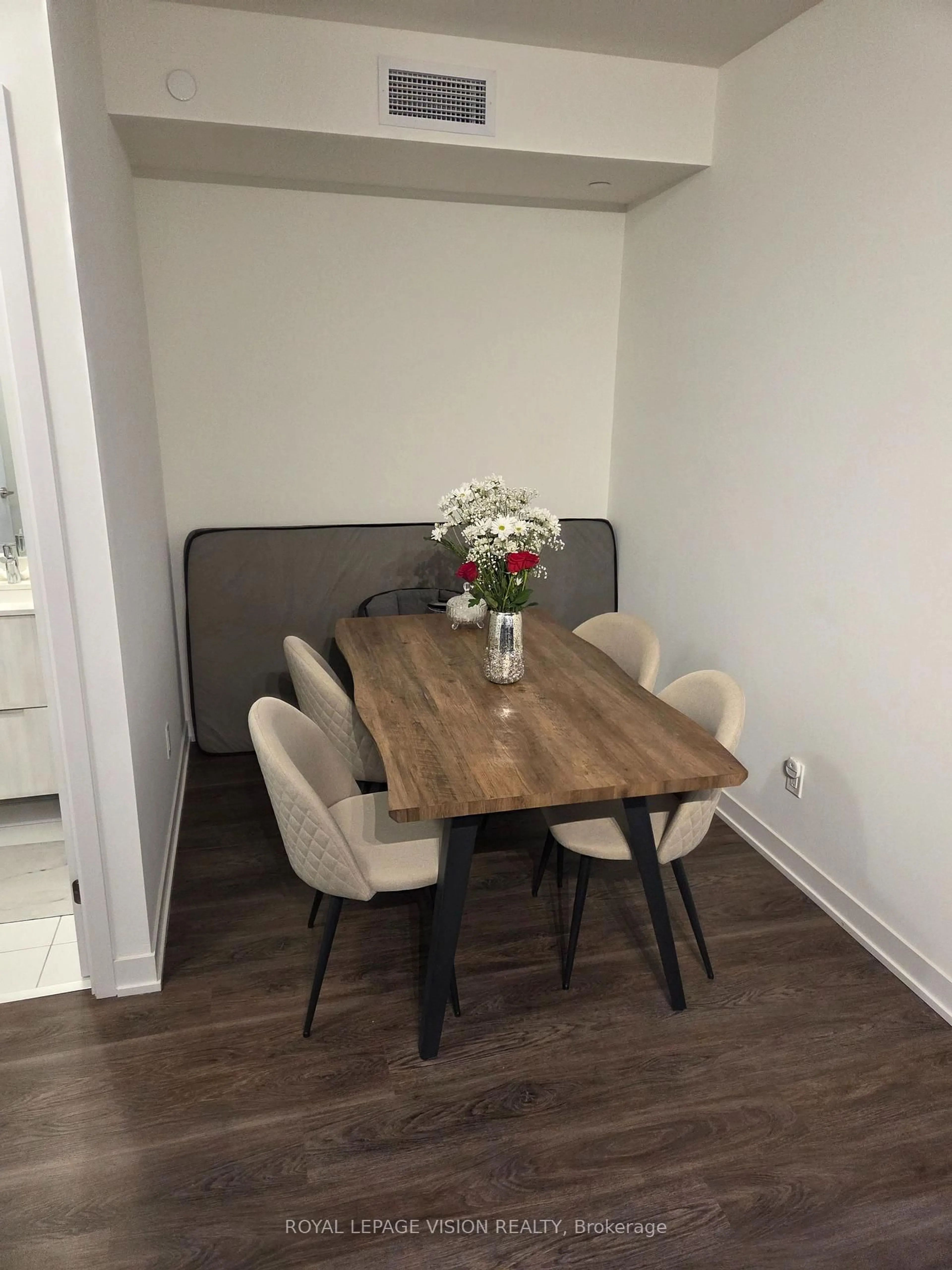 Dining room, wood/laminate floor for 6 David Eyer Rd #217, Richmond Hill Ontario L4S 0N5