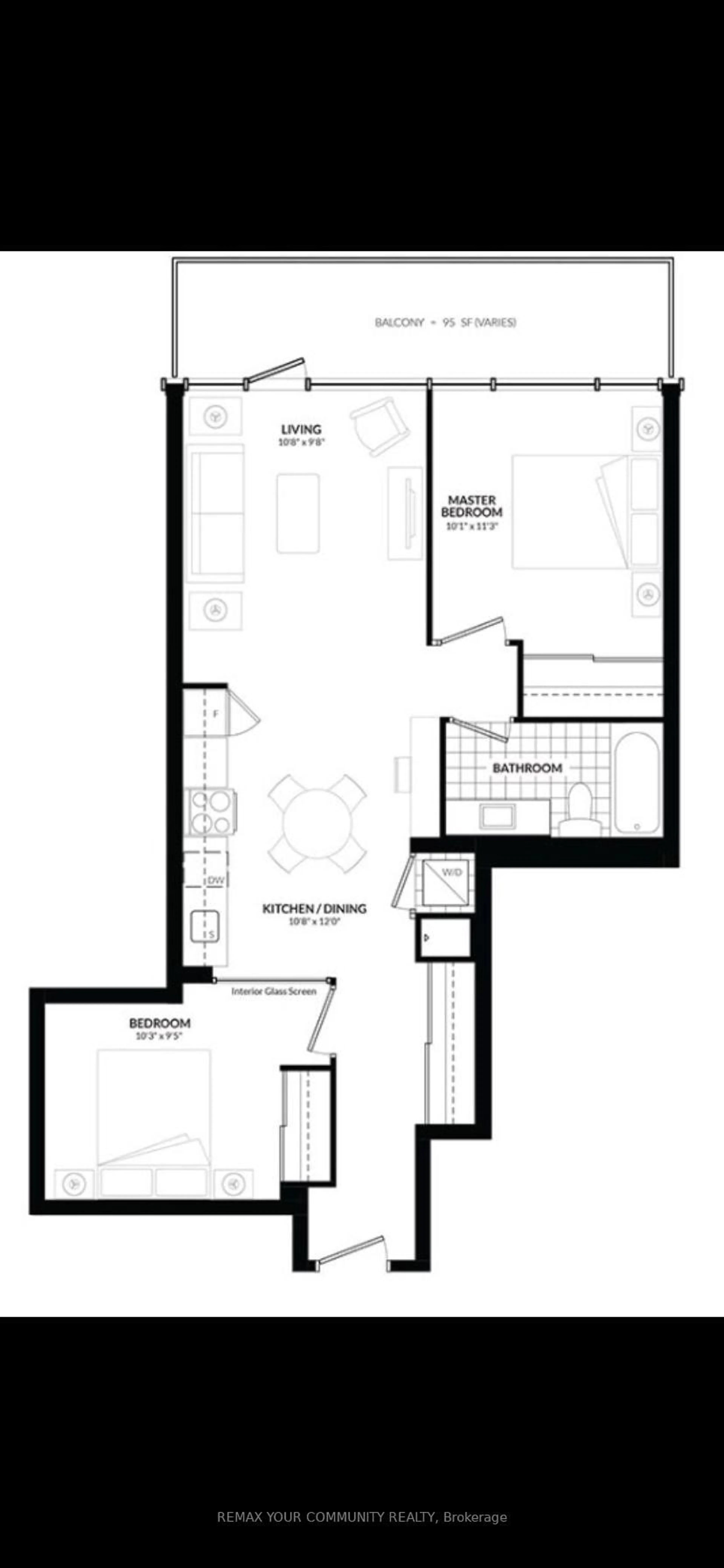 Floor plan for 4800 Highway 7 #802, Vaughan Ontario L4L 1H8