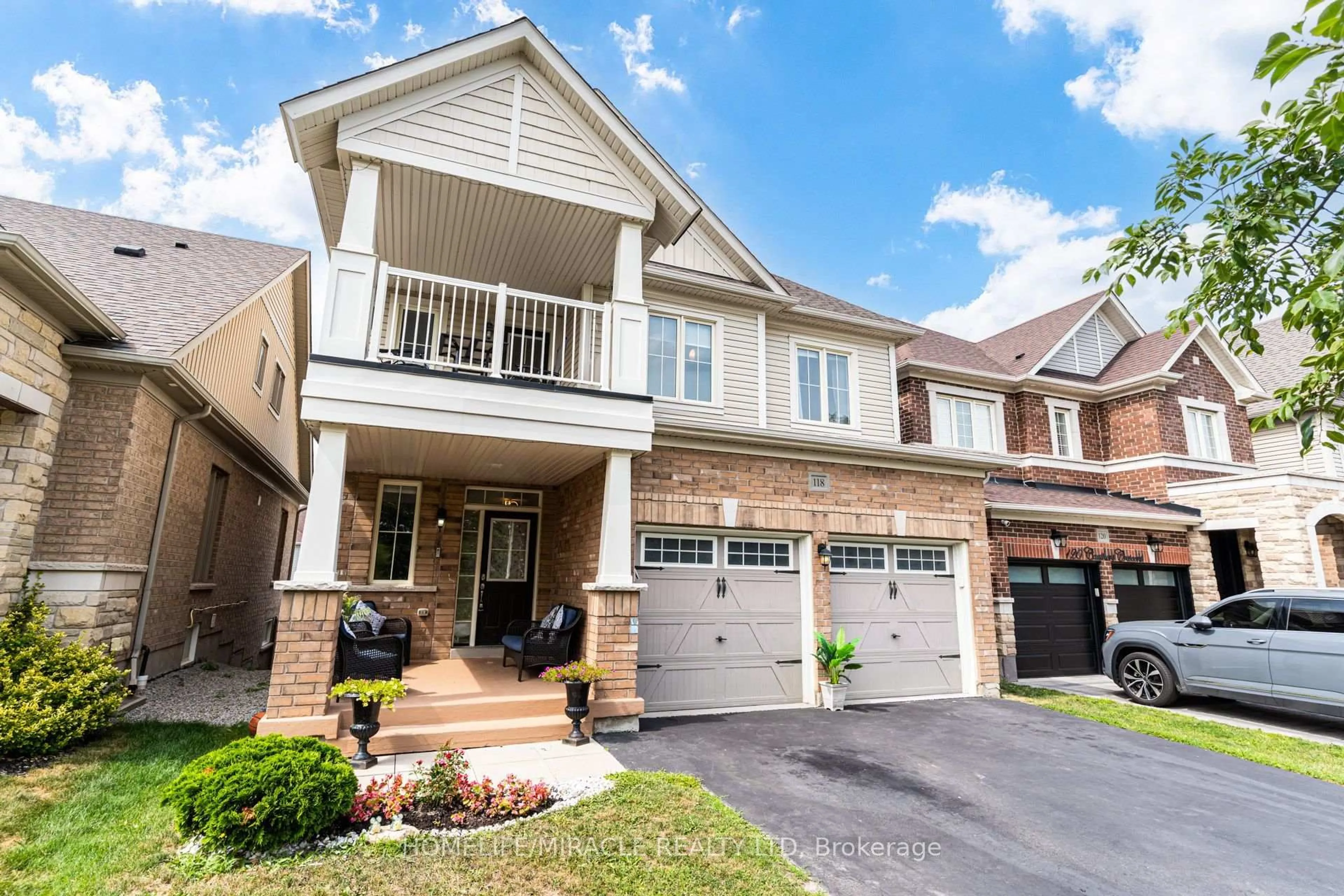 Home with brick exterior material, street for 118 Cauthers Cres, New Tecumseth Ontario L9R 1H2