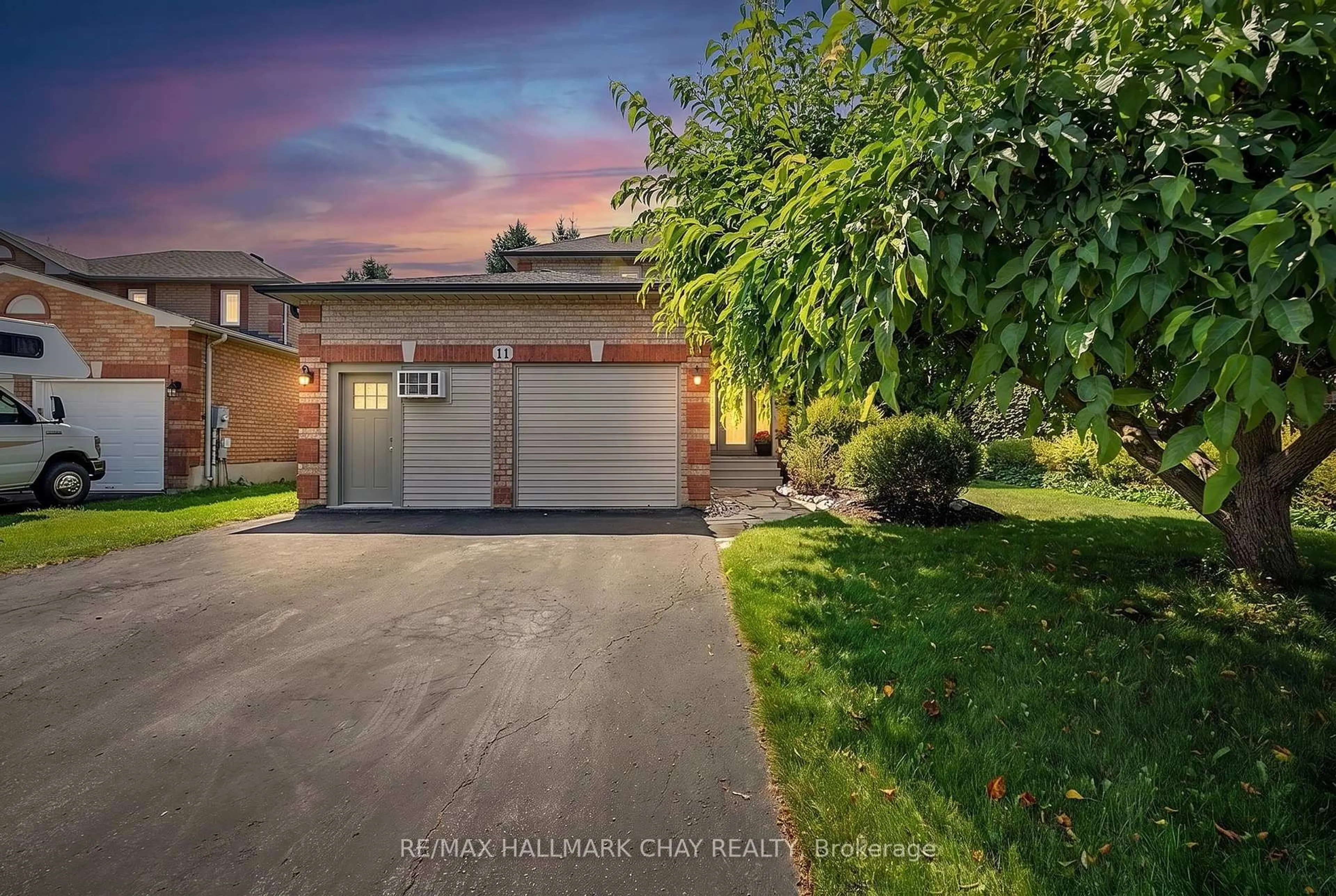 A pic from outside/outdoor area/front of a property/back of a property/a pic from drone, water/lake/river/ocean view for 11 Dugdale Ave, New Tecumseth Ontario L0G 1A0