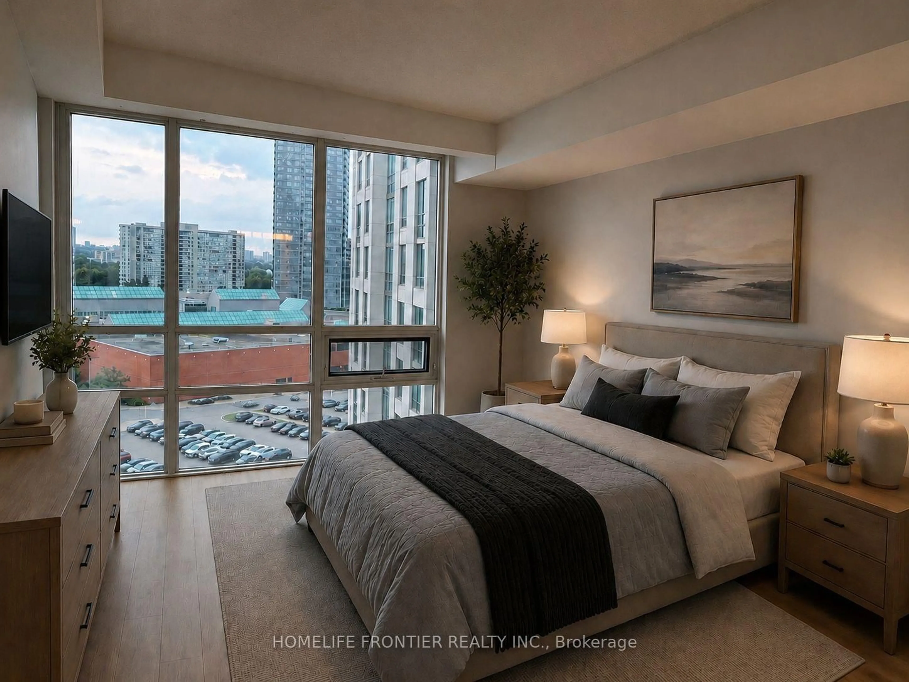 Bedroom with bed, unknown for 100 Promenade Circ #1111, Vaughan Ontario L4J 7W7