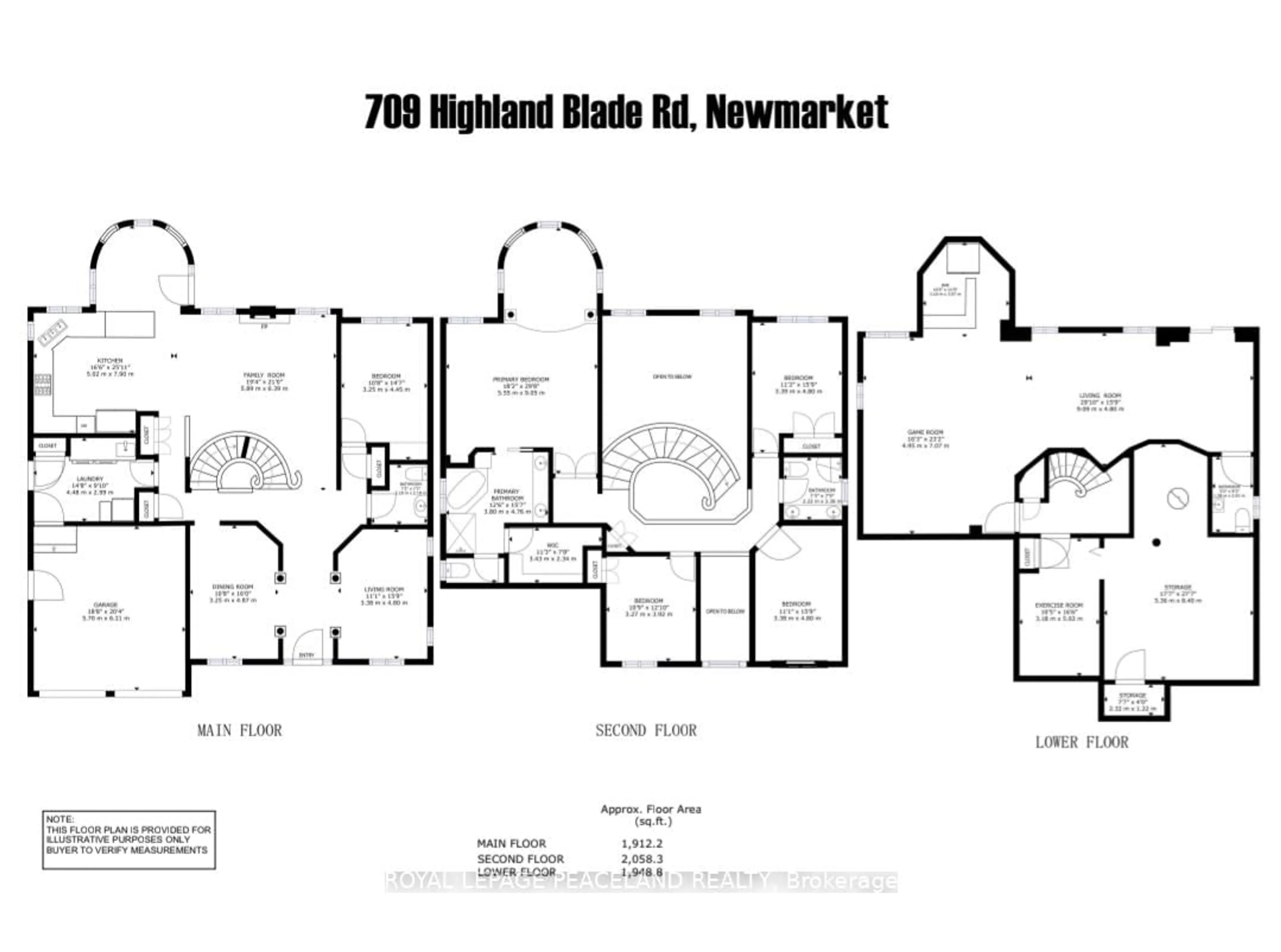 Floor plan for 709 Highland Blade Rd, Newmarket Ontario L3X 1P3