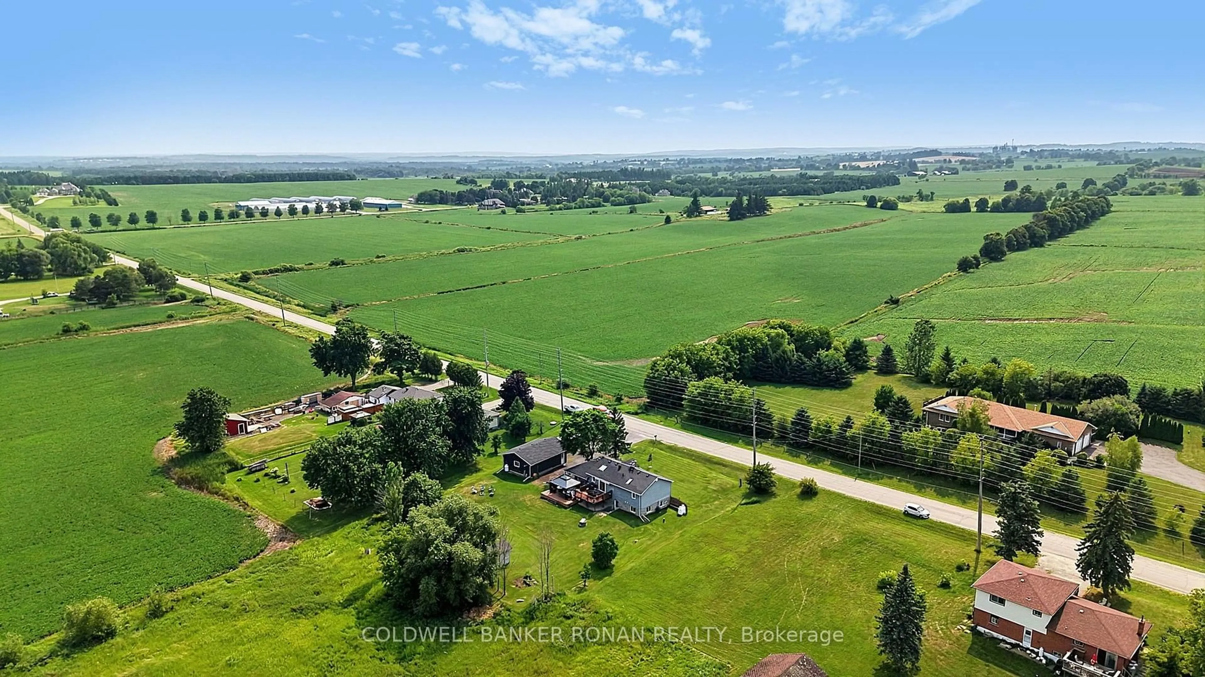 A pic from outside/outdoor area/front of a property/back of a property/a pic from drone, water/lake/river/ocean view for 4797 Concession Rd 7, Adjala-Tosorontio Ontario L9R 1V1