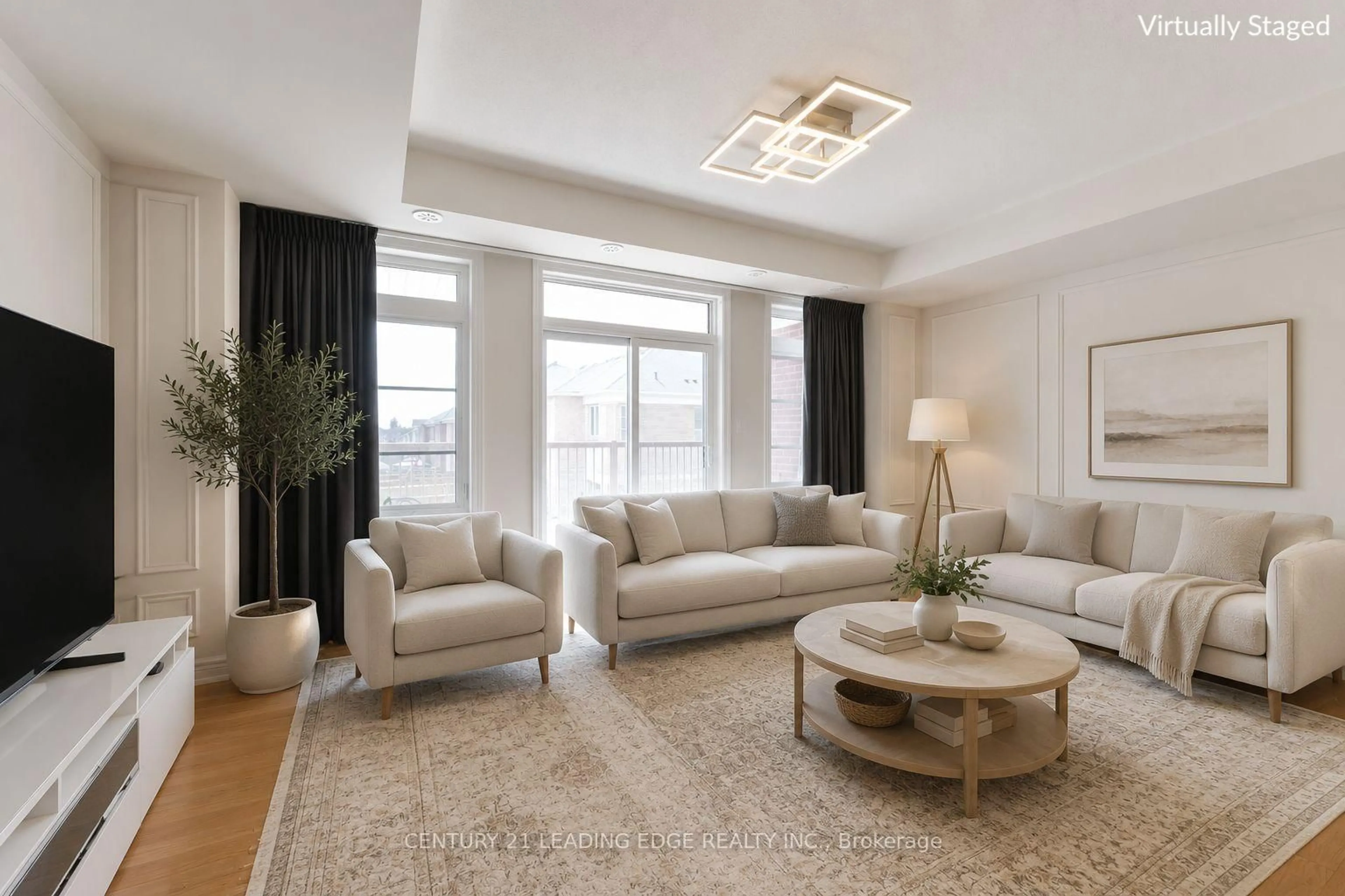 Living room with furniture, carpet floor for 8 Villa Ada Dr, Markham Ontario L6B 1N7