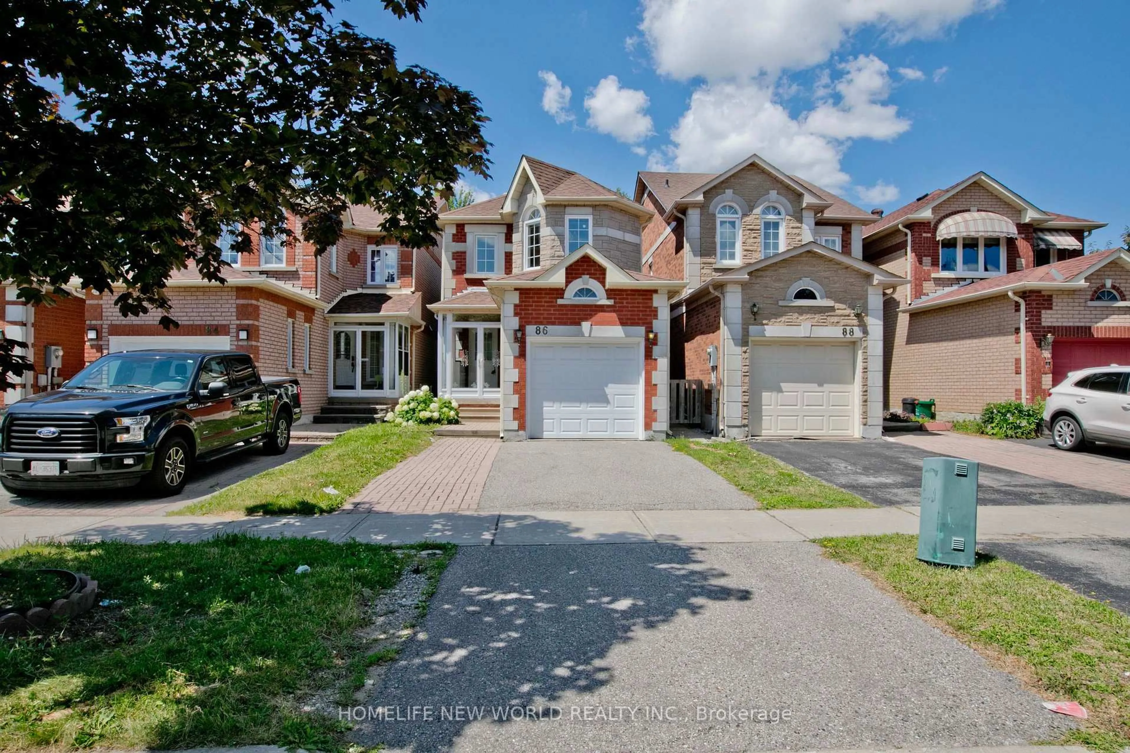 Home with brick exterior material, street for 86 Amarillo Ave, Markham Ontario L3R 0V3