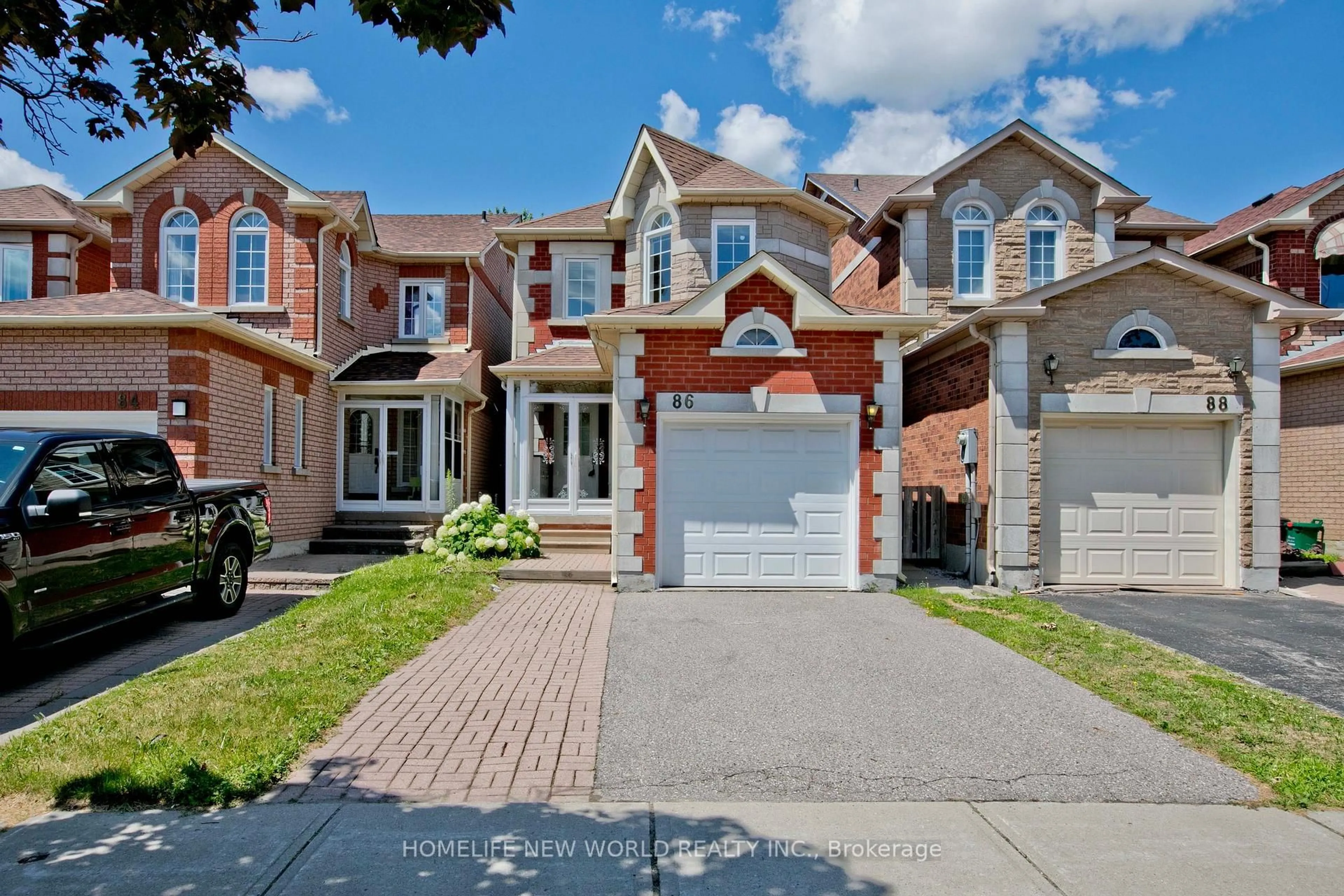 Home with brick exterior material, street for 86 Amarillo Ave, Markham Ontario L3R 0V3