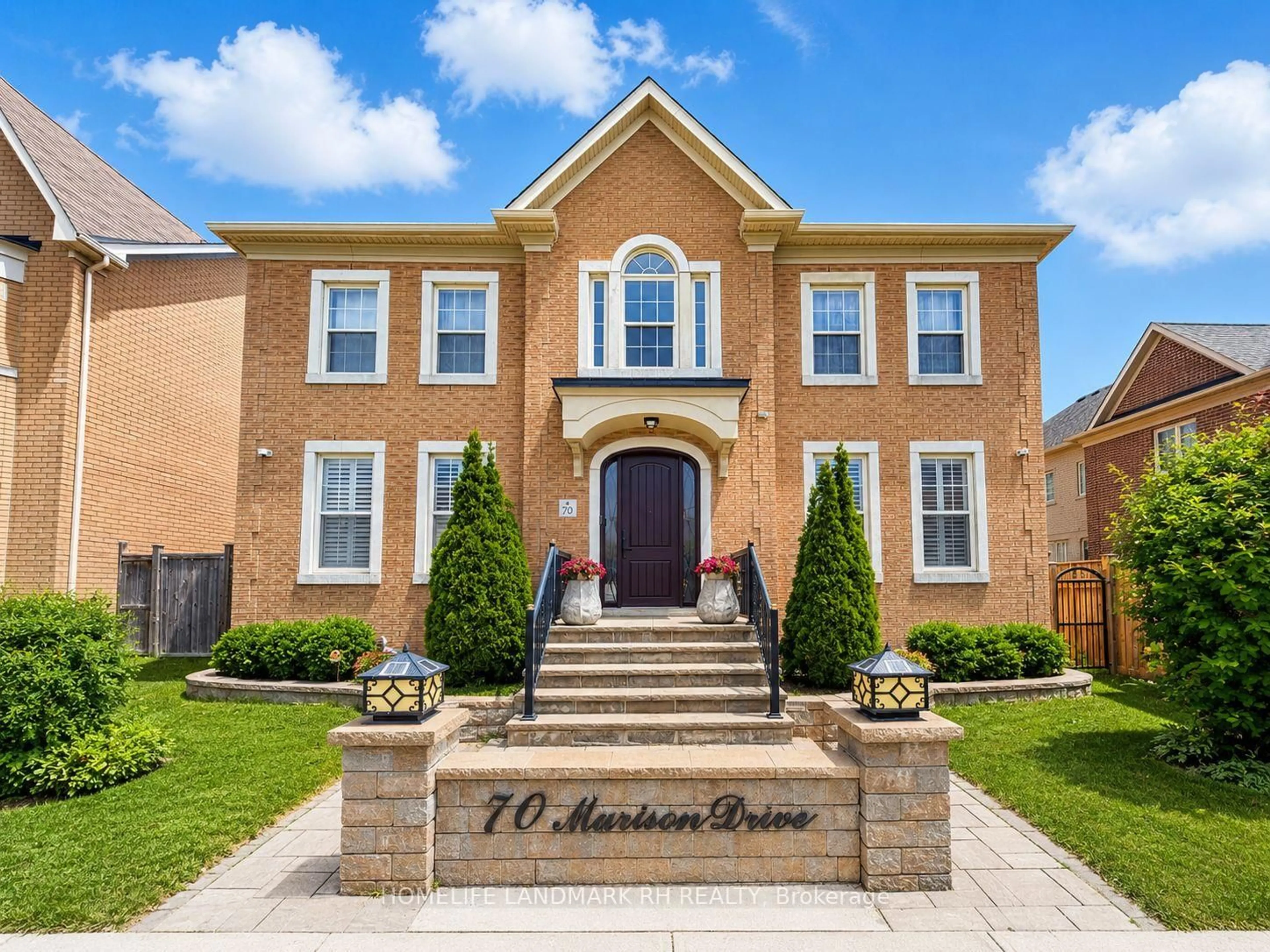 Home with brick exterior material, street for 70 MURISON Dr, Markham Ontario L6C 0J6