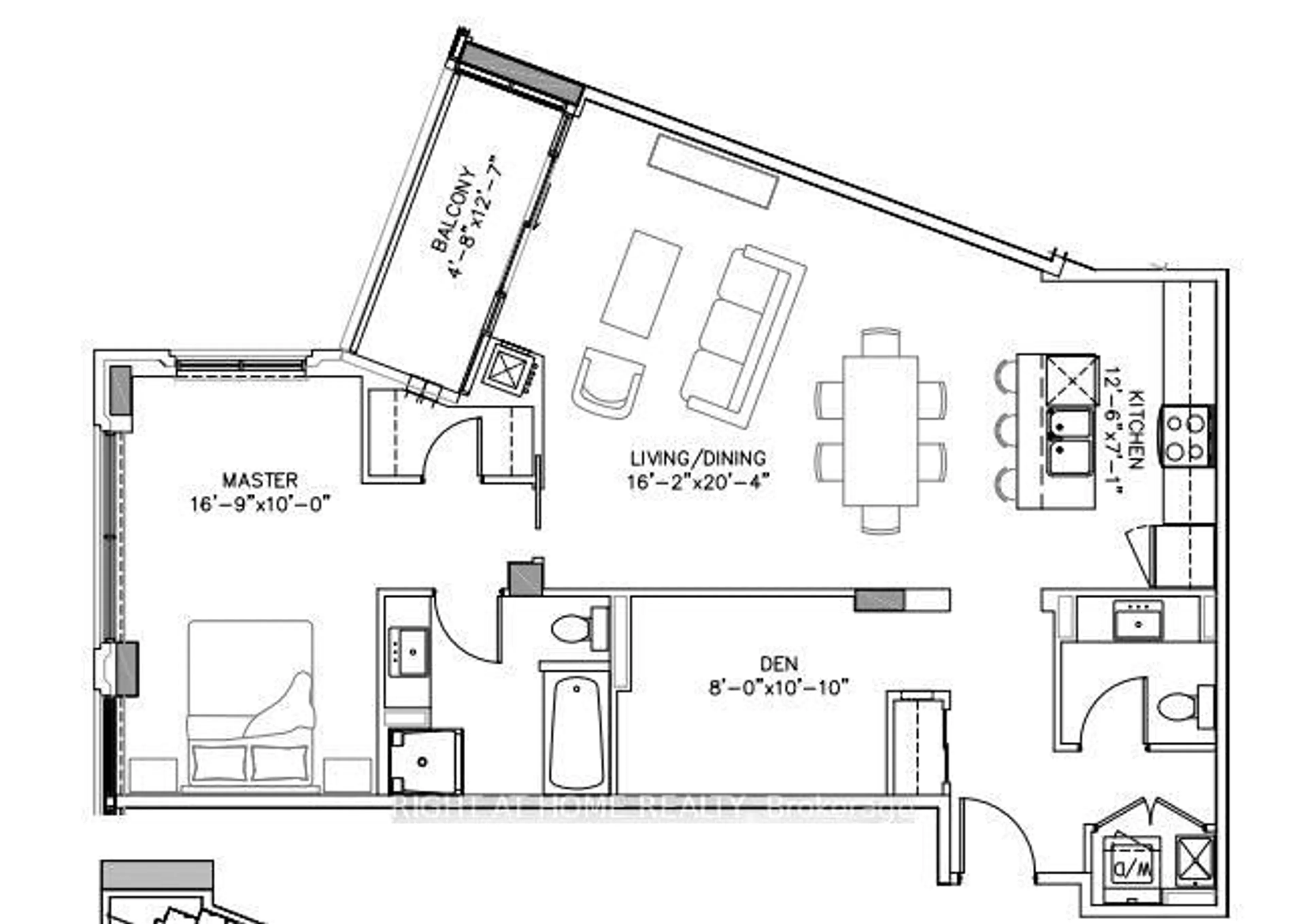 Floor plan for 2910 Highway No, 7 Rd #312, Vaughan Ontario L4K 0H8