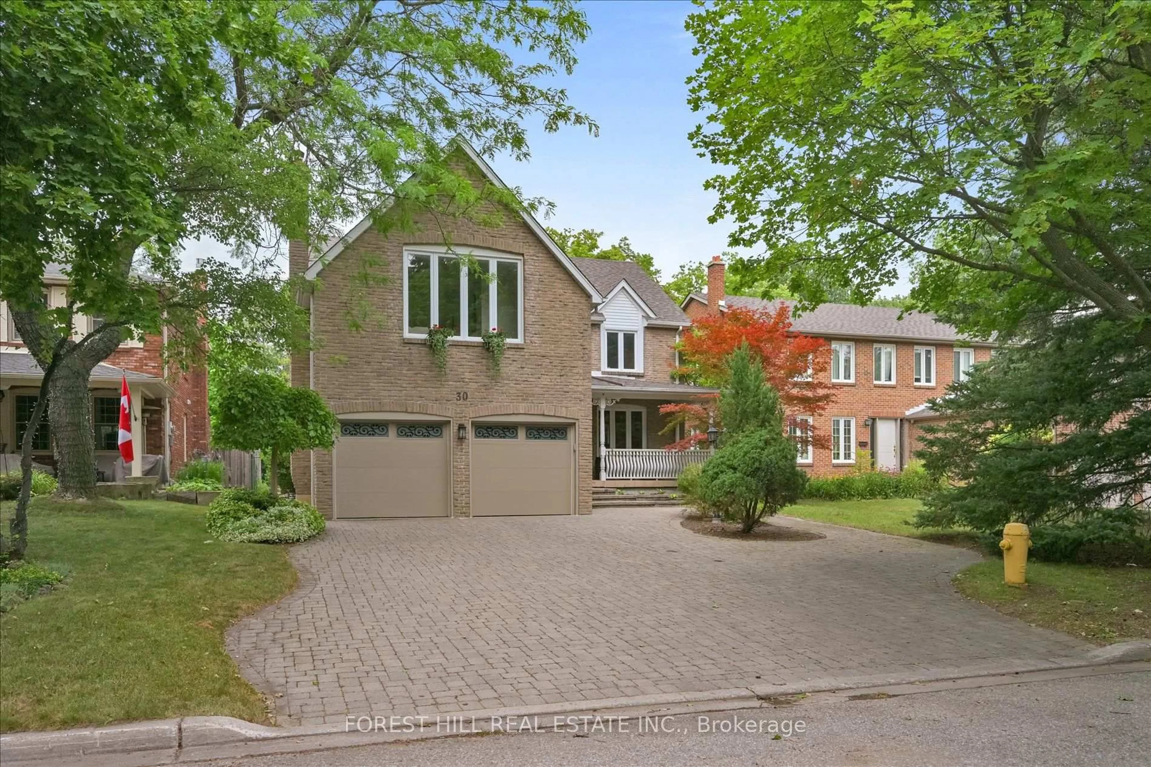 Home with brick exterior material, street for 30 Pennock Cres, Markham Ontario L3R 3M4