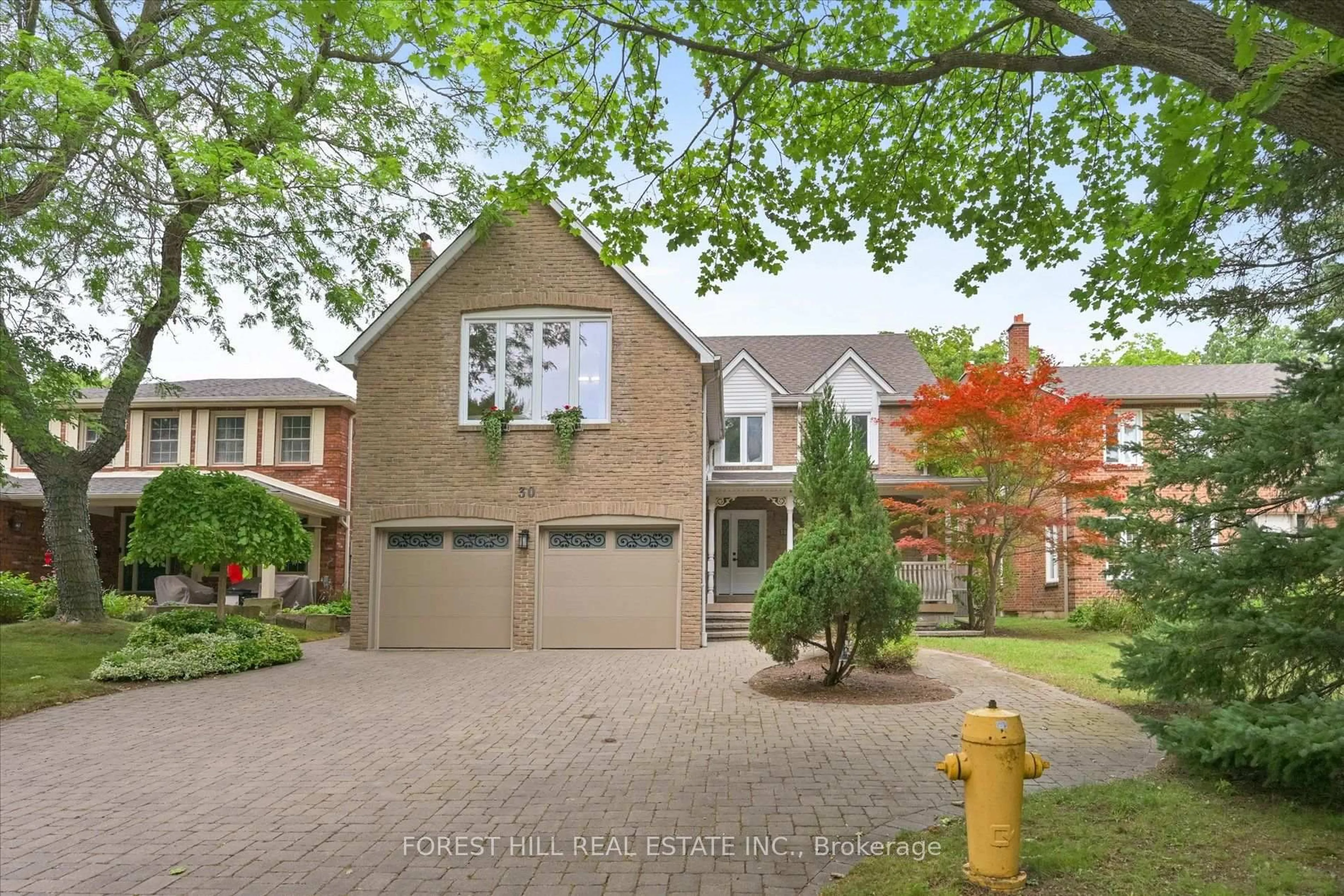 Home with brick exterior material, street for 30 Pennock Cres, Markham Ontario L3R 3M4