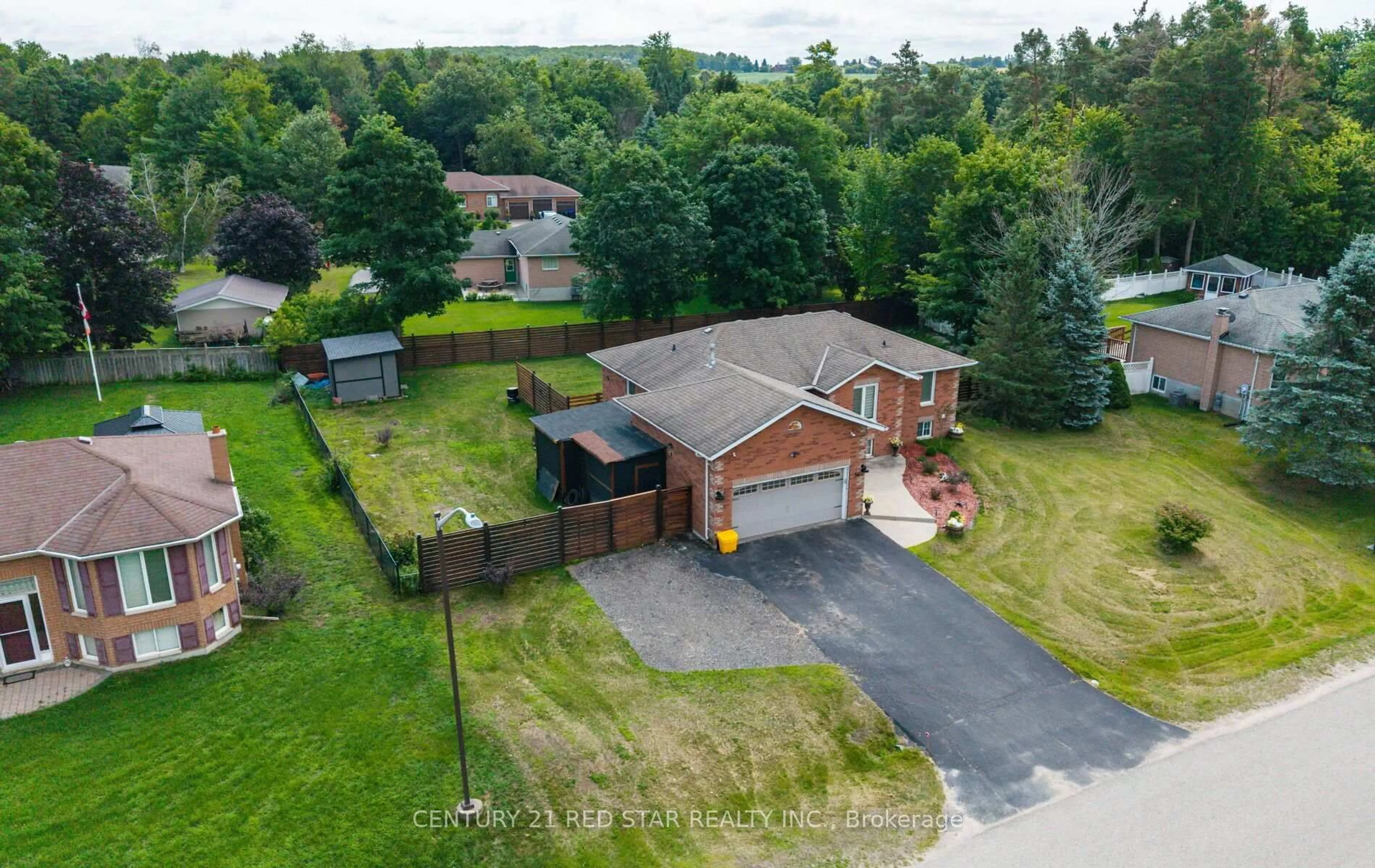 A pic from outside/outdoor area/front of a property/back of a property/a pic from drone, street for 54 Moore Ave, Adjala-Tosorontio Ontario L0M 1J0