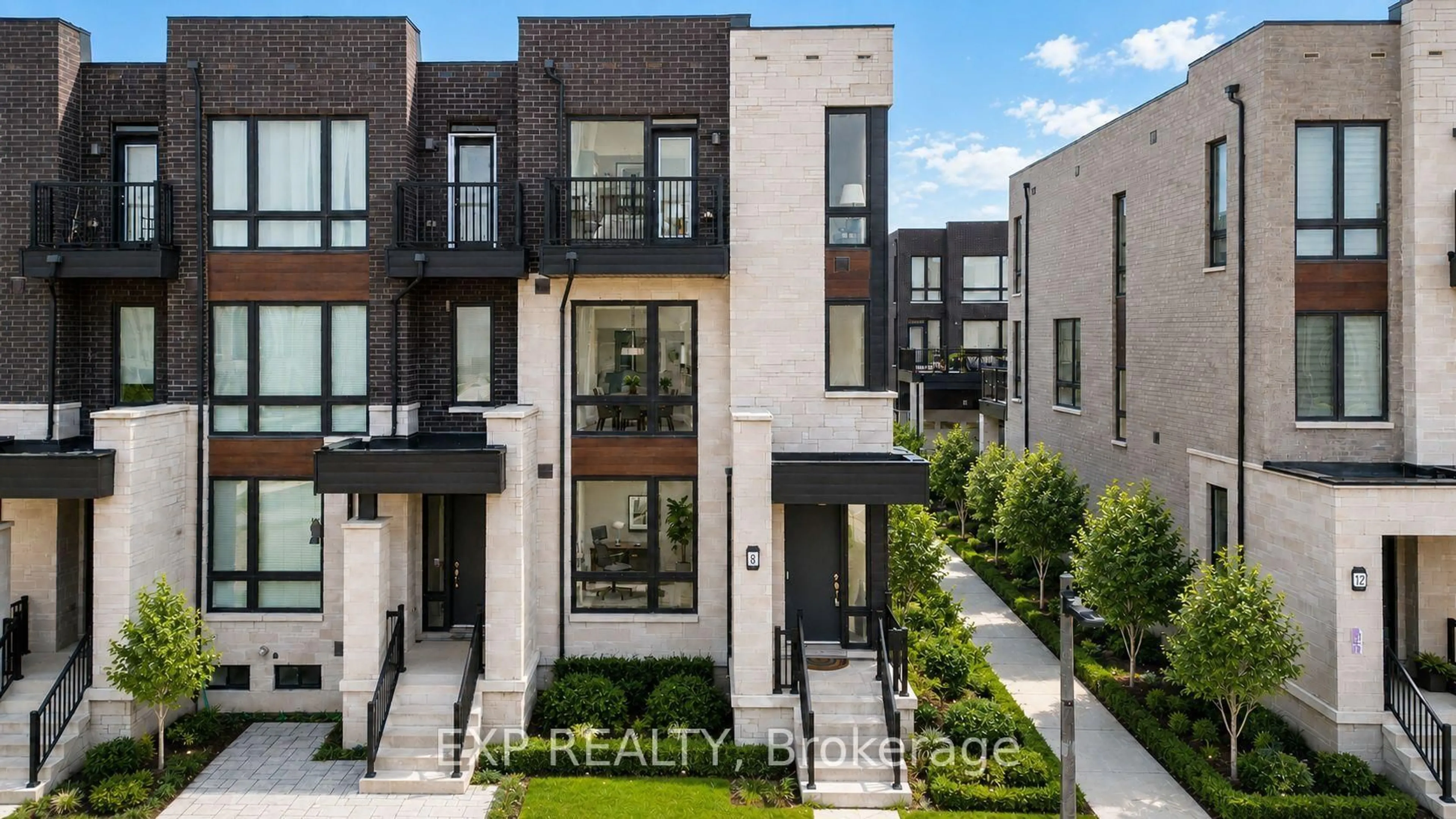 Home with brick exterior material, street for 8 Hammersmith Lane, Markham Ontario L6C 0Z5