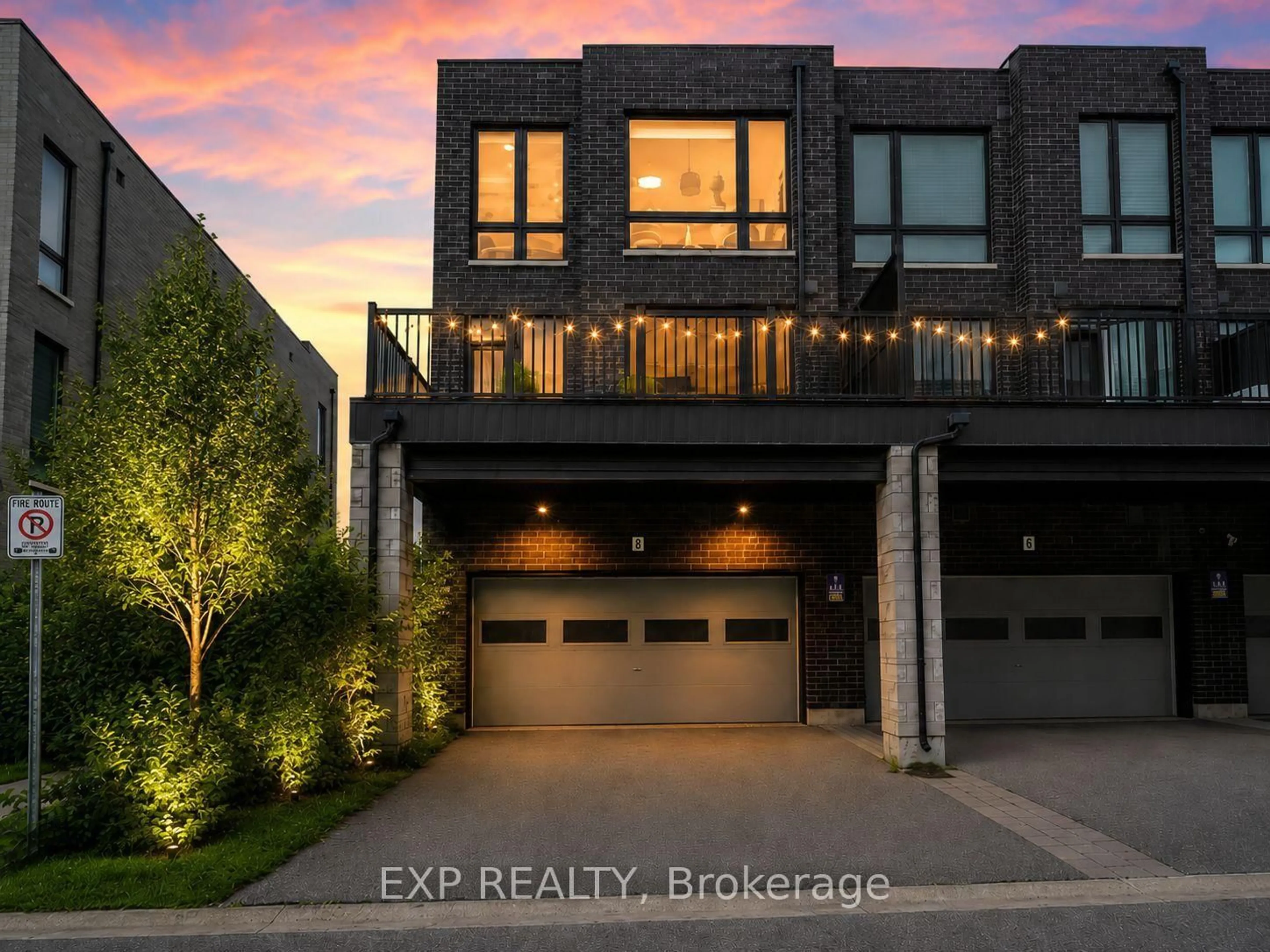 Home with brick exterior material, street for 8 Hammersmith Lane, Markham Ontario L6C 0Z5