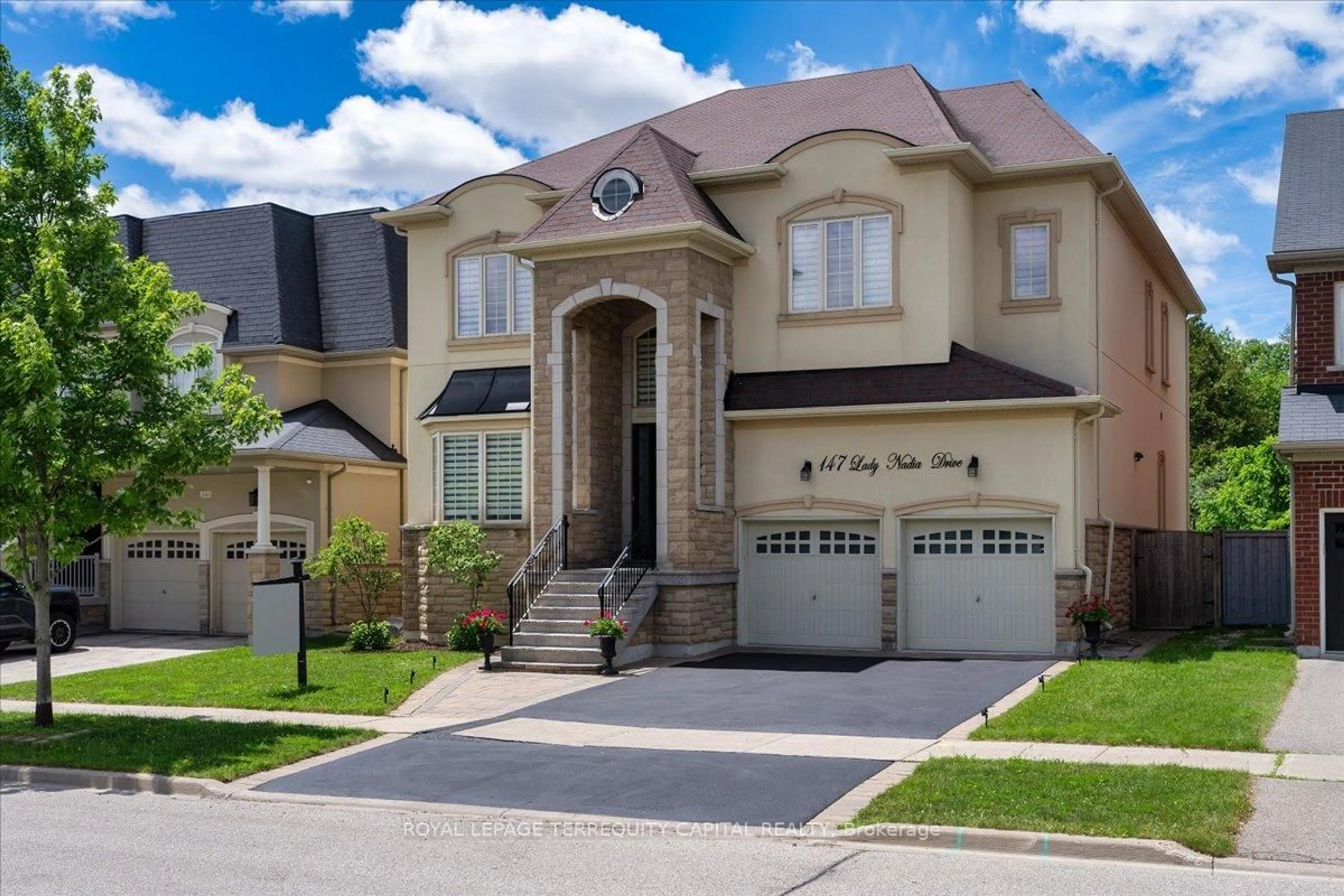 Home with brick exterior material, street for 147 Lady Nadia Dr, Vaughan Ontario L6A 4E6