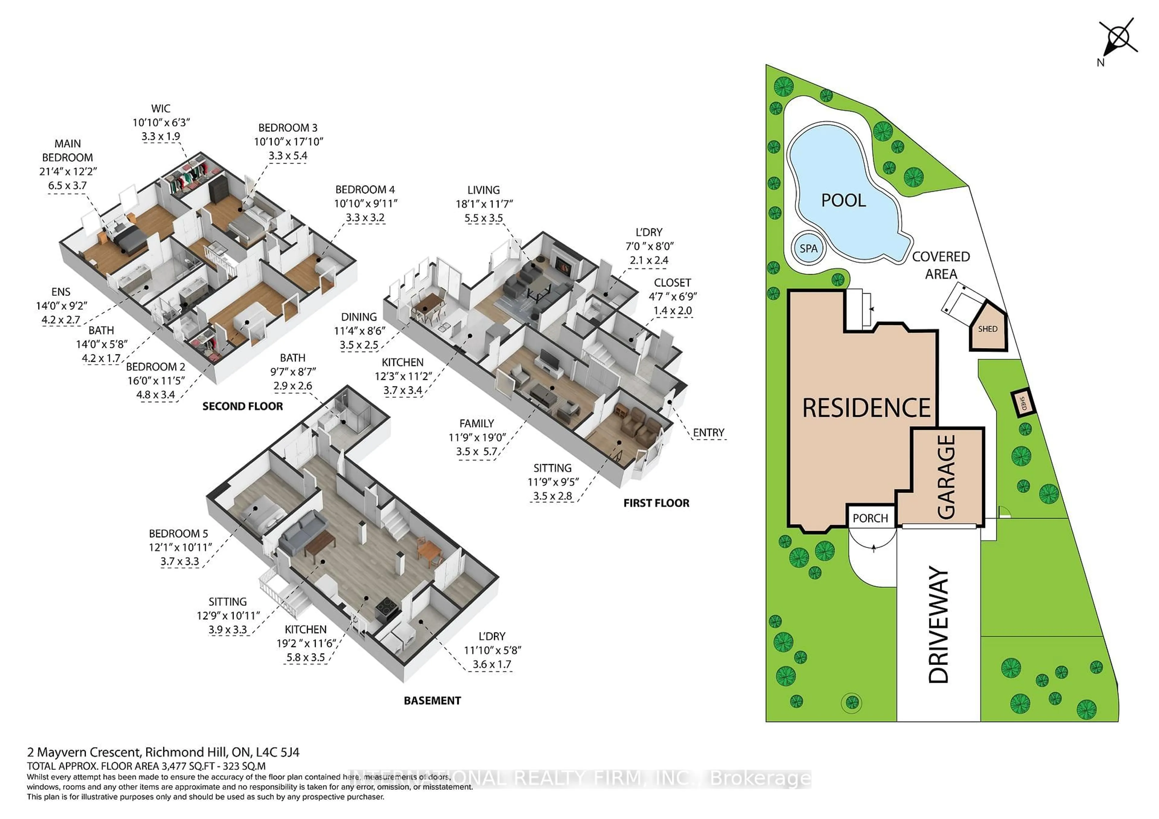 Floor plan for 21 Mayvern Cres, Richmond Hill Ontario L4C 5J5
