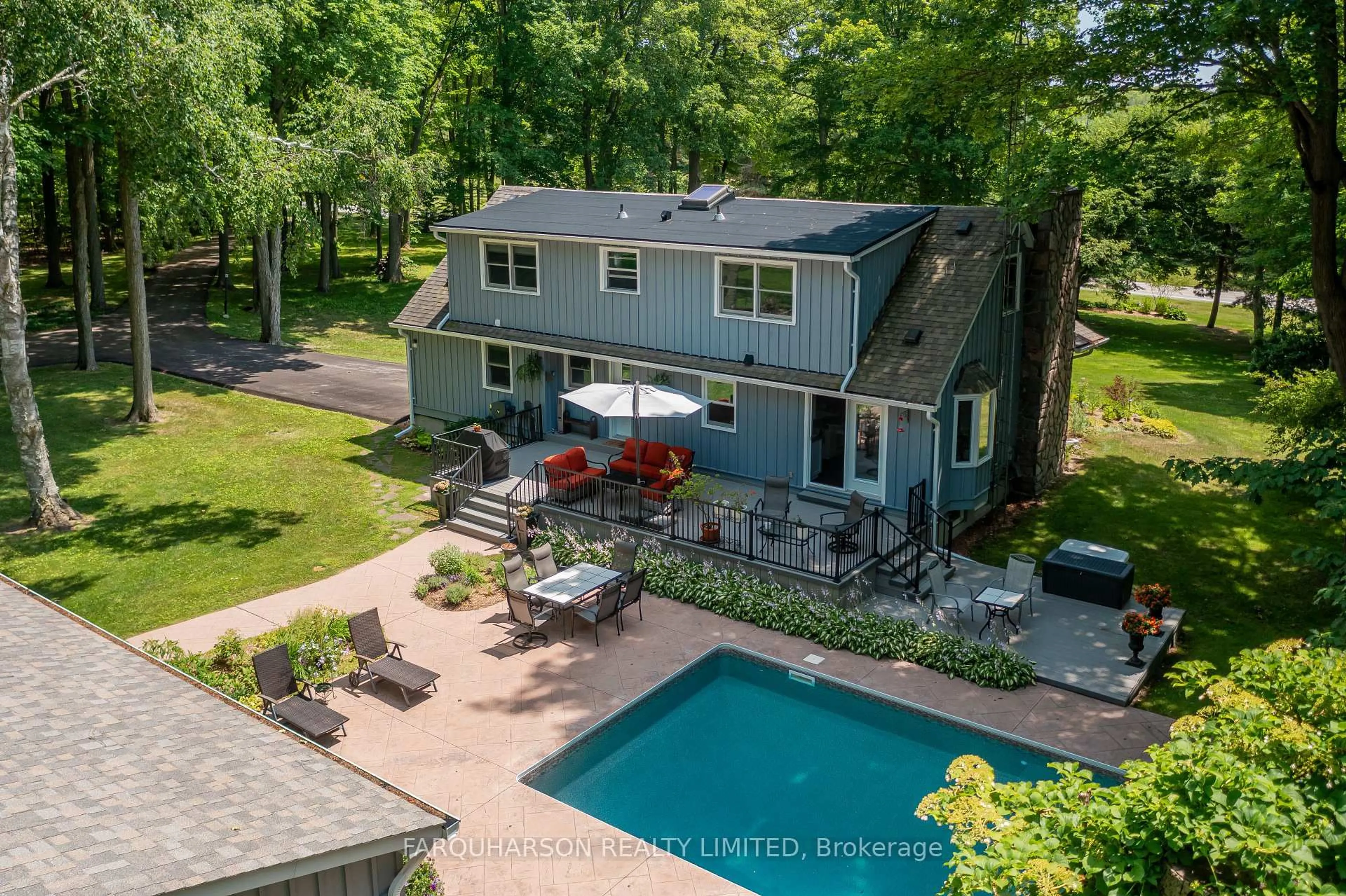 A pic from outside/outdoor area/front of a property/back of a property/a pic from drone, water/lake/river/ocean view for 4004 St. John's Sdrd, Whitchurch-Stouffville Ontario L4A 2T7