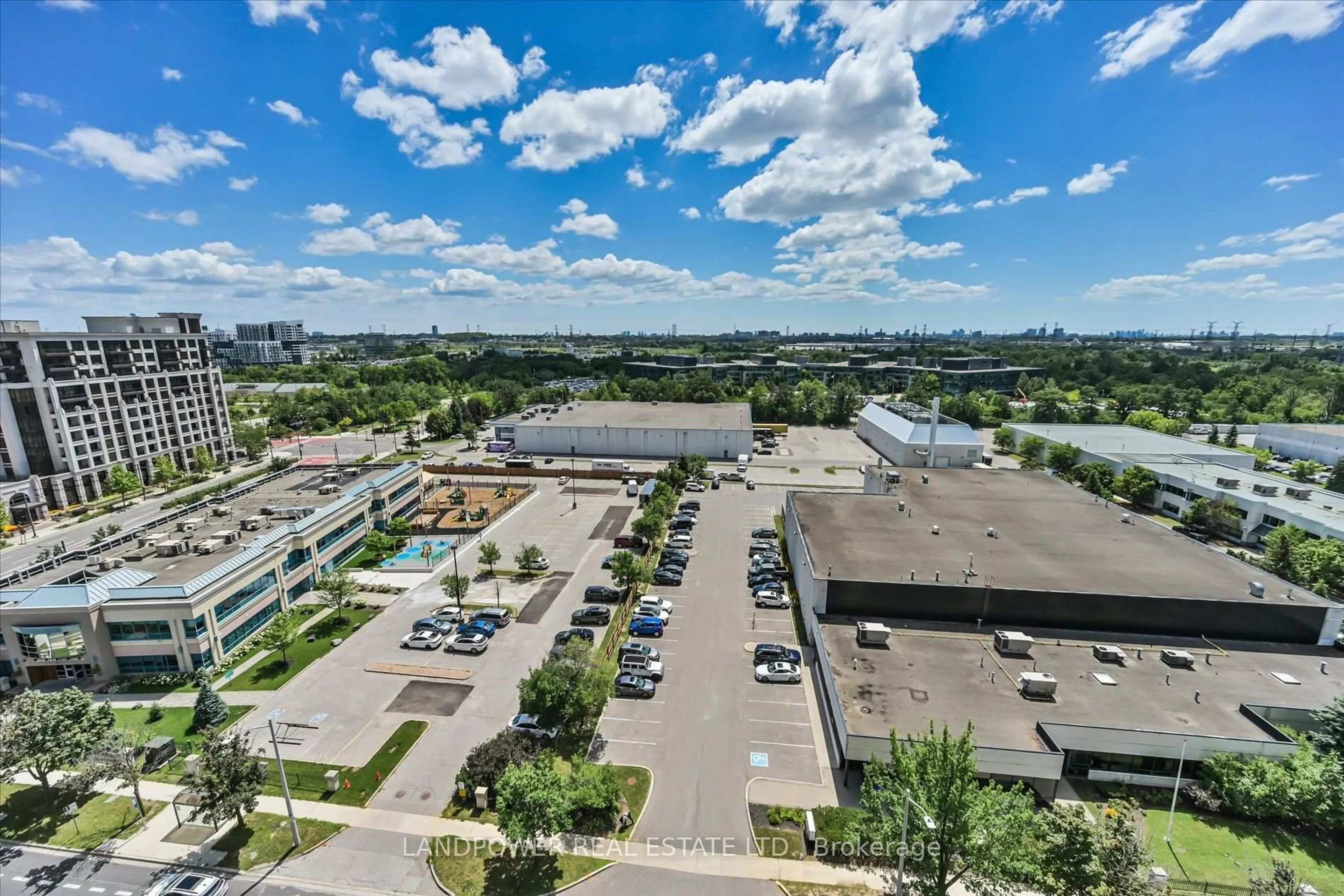 A pic from outside/outdoor area/front of a property/back of a property/a pic from drone, city buildings view from balcony for 50 Clegg Rd #1508, Markham Ontario L6G 0C6