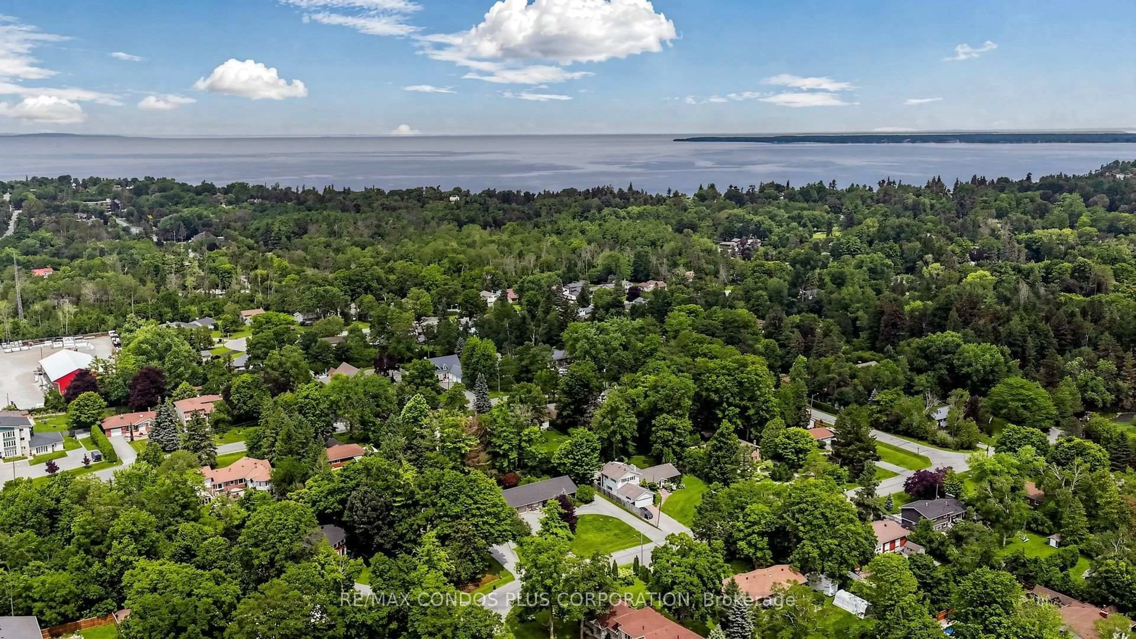 A pic from outside/outdoor area/front of a property/back of a property/a pic from drone, water/lake/river/ocean view for 20 Southwood Cres, Georgina Ontario L0E 1R0