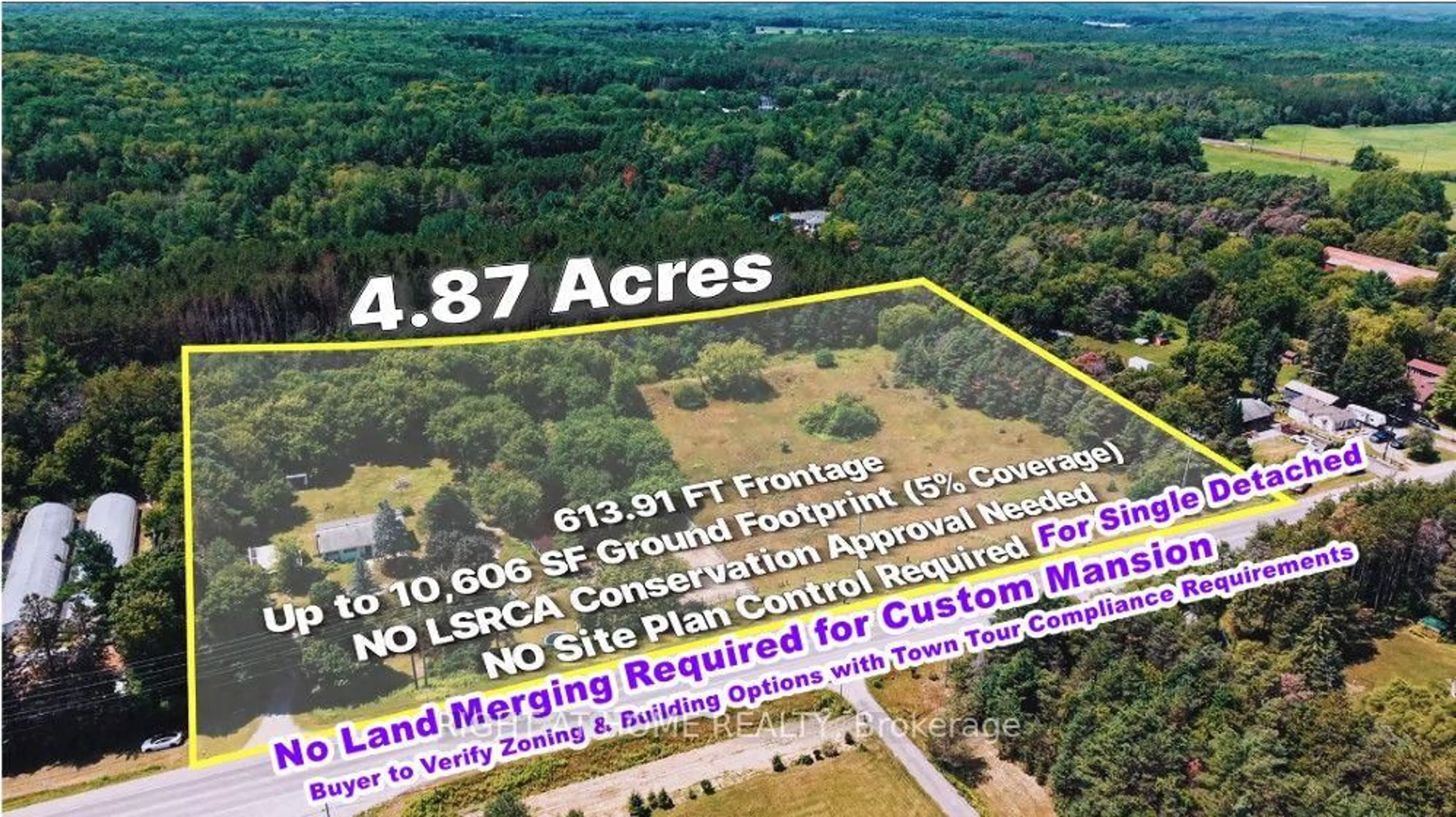 A pic from outside/outdoor area/front of a property/back of a property/a pic from drone, forest/trees view for 16558 Highway 48, Whitchurch-Stouffville Ontario L4A 7X4