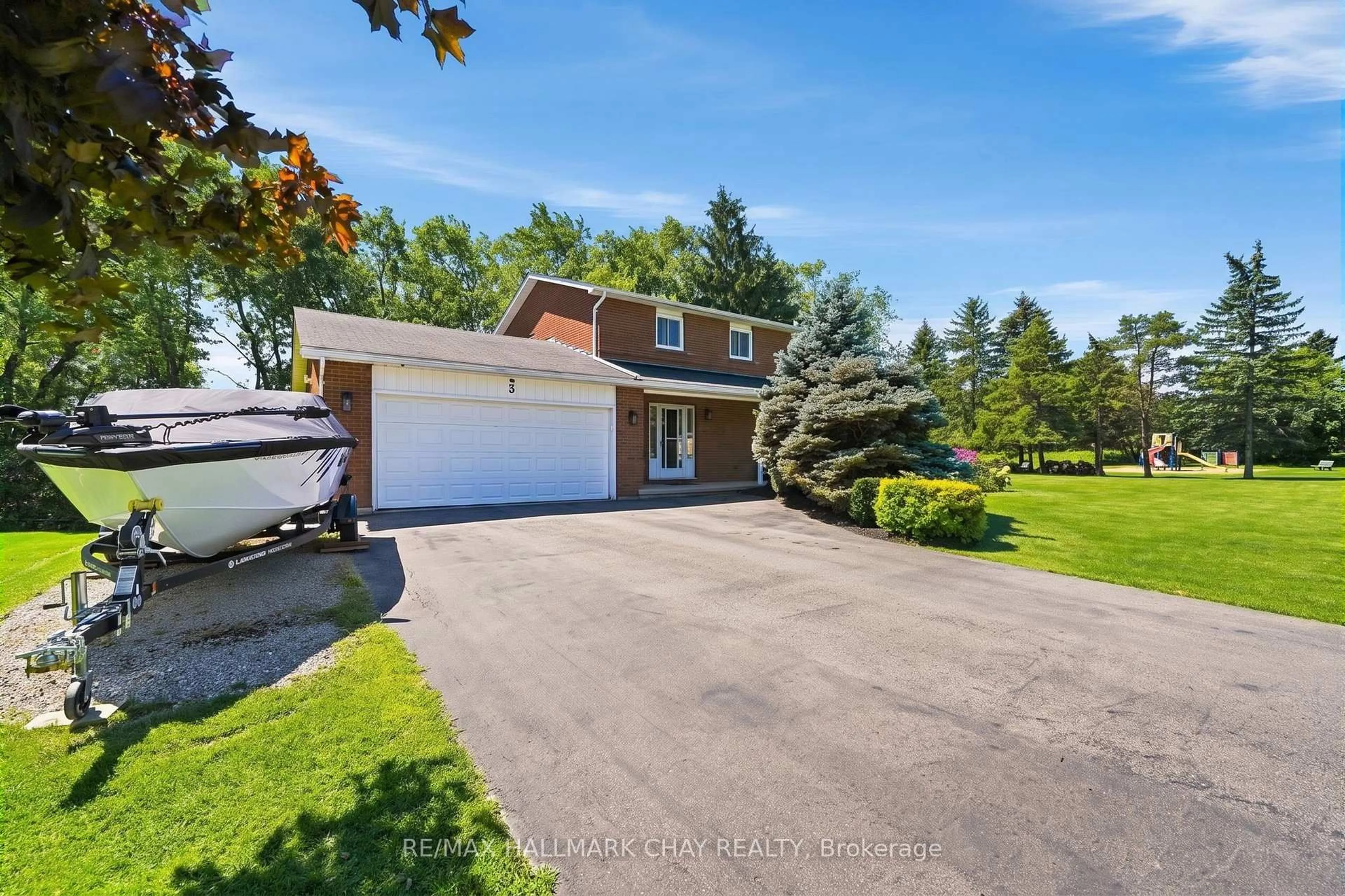 A pic from outside/outdoor area/front of a property/back of a property/a pic from drone, street for 3 John St, Adjala-Tosorontio Ontario L0G 1L0