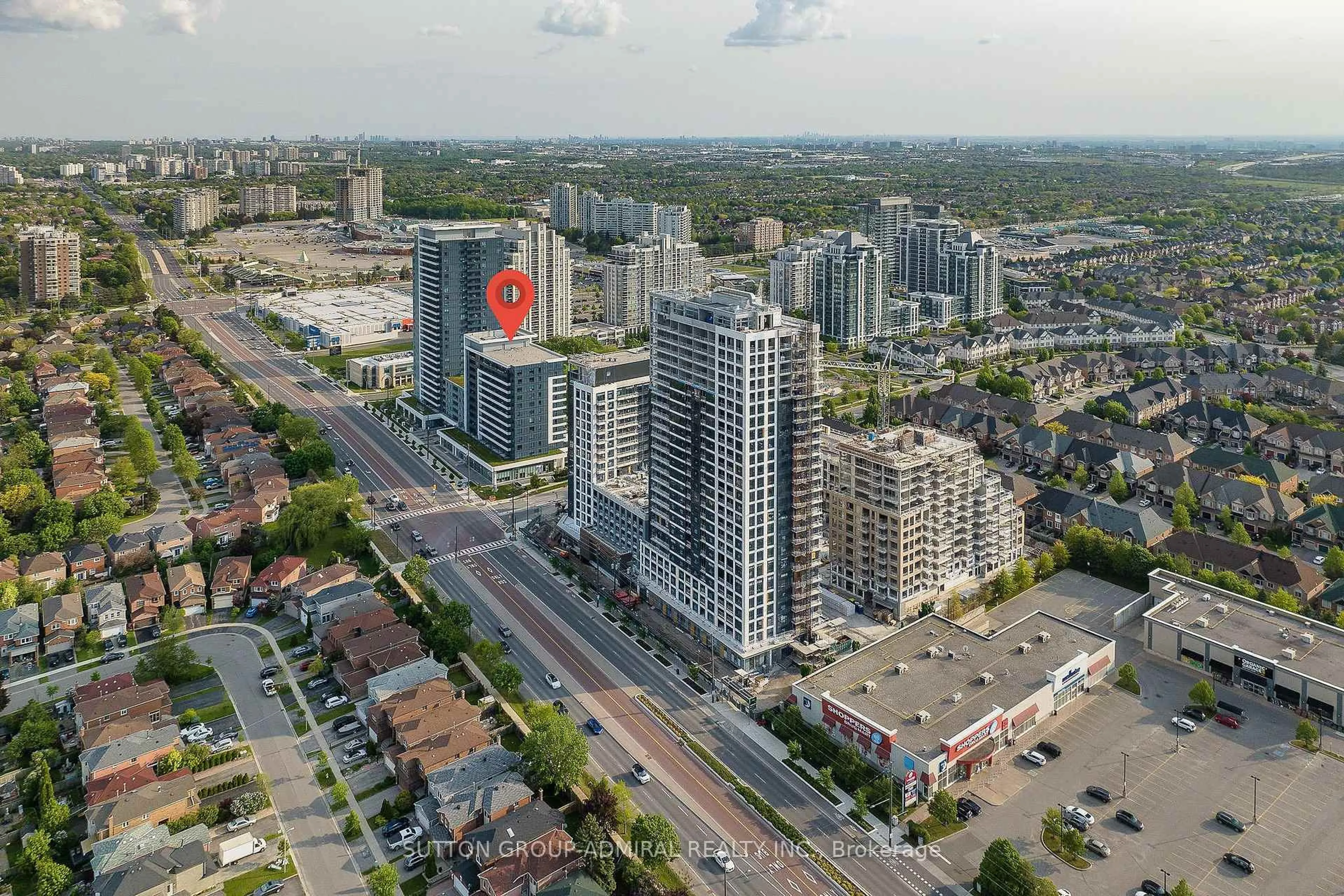A pic from outside/outdoor area/front of a property/back of a property/a pic from drone, city buildings view from balcony for 7900 Bathurst St #331, Vaughan Ontario L4J 0J9