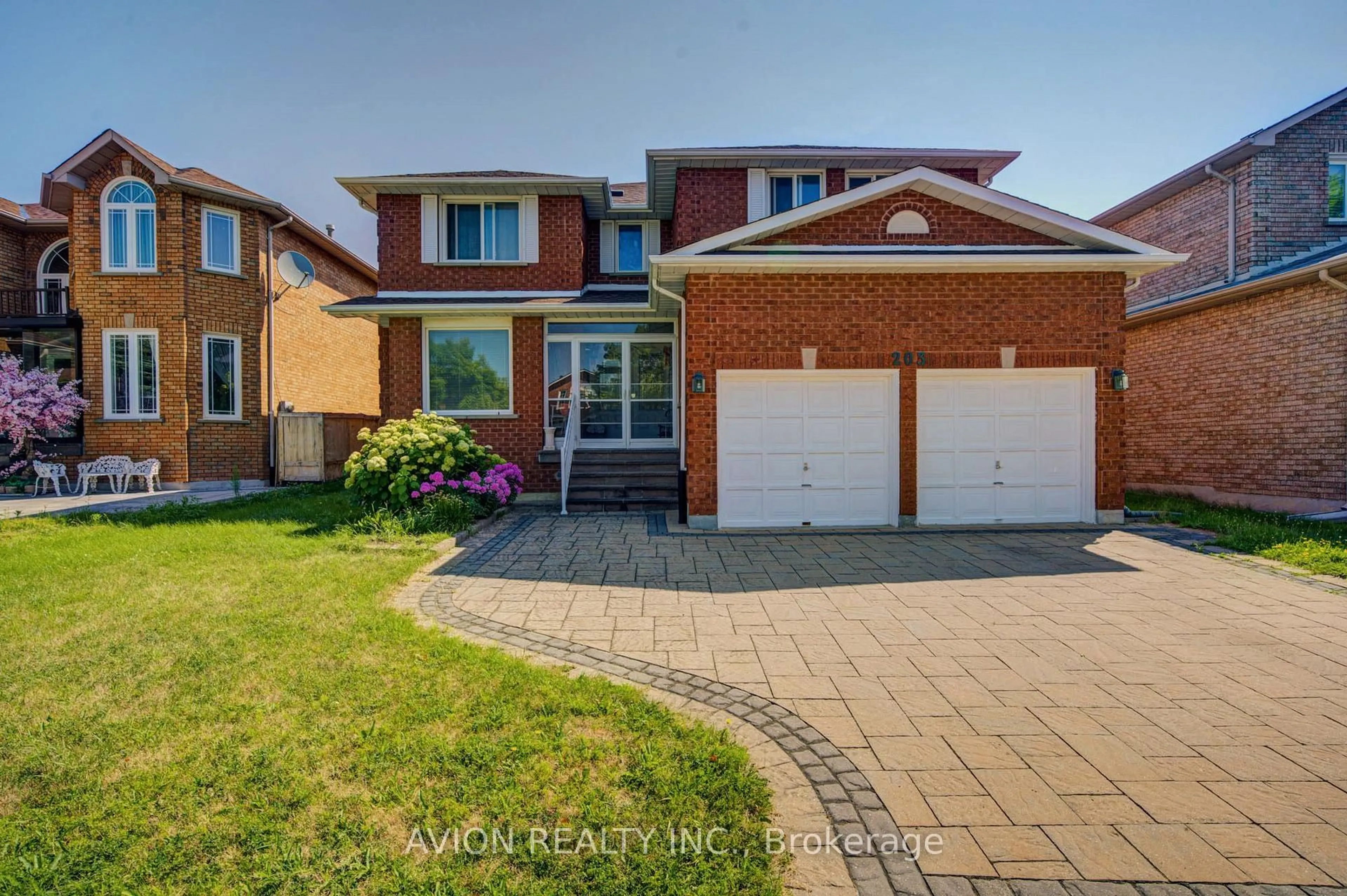 Home with brick exterior material, street for 203 Valleymede Dr, Richmond Hill Ontario L4B 3S4