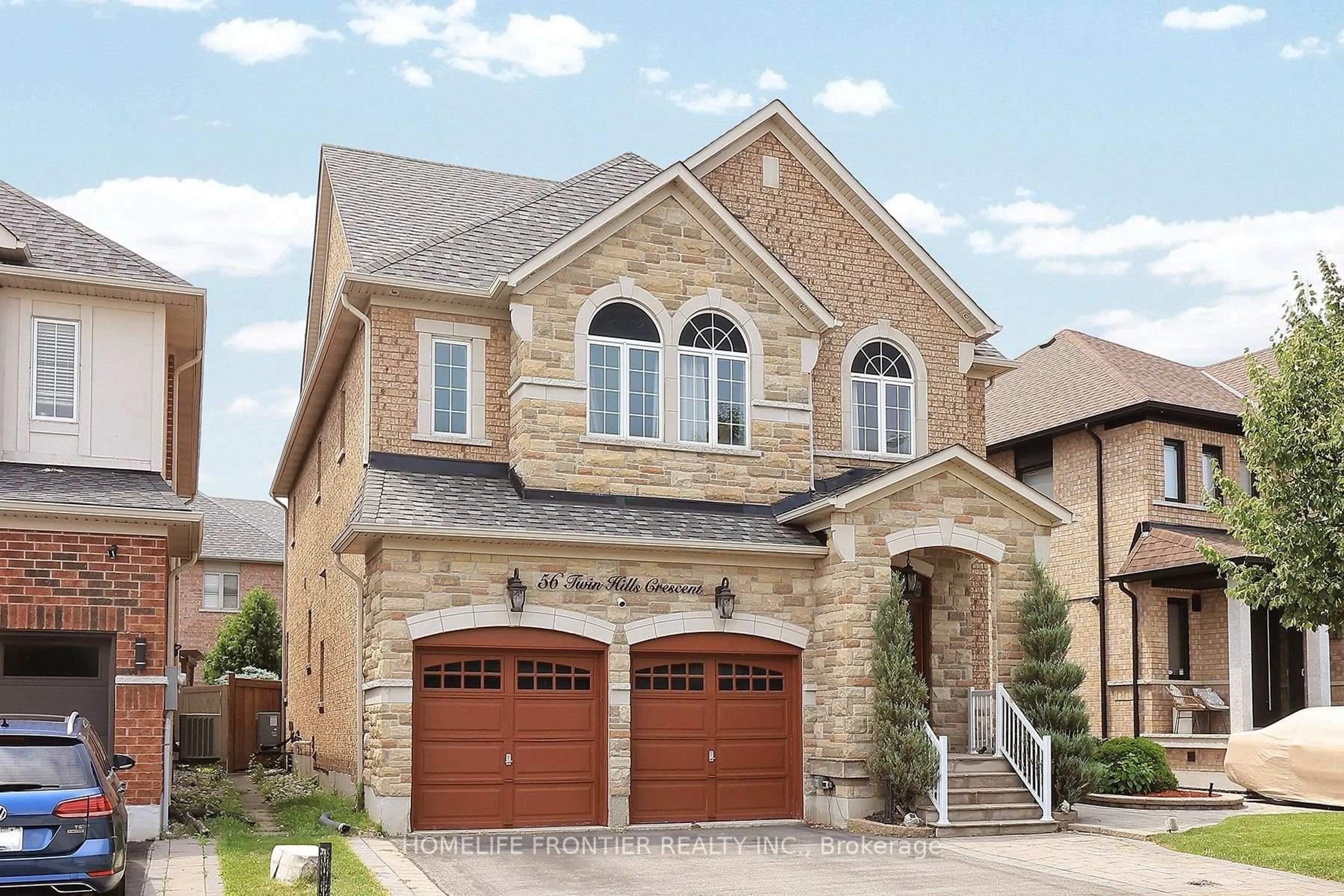 Home with brick exterior material, street for 56 Twin Hills Cres, Vaughan Ontario L4H 0G7