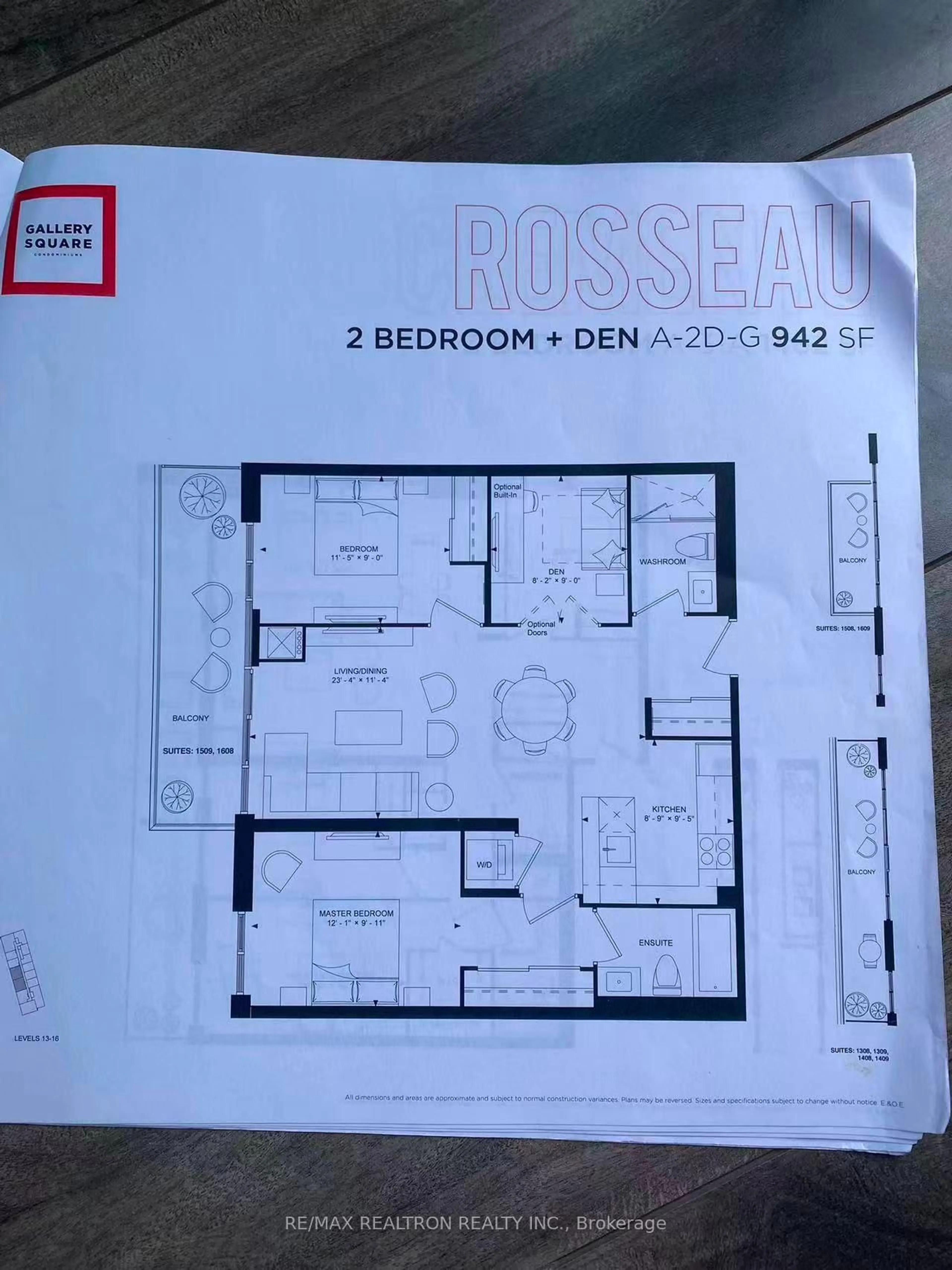 Floor plan for 8119 Birchmount Rd #1809A, Markham Ontario L6G 0H5