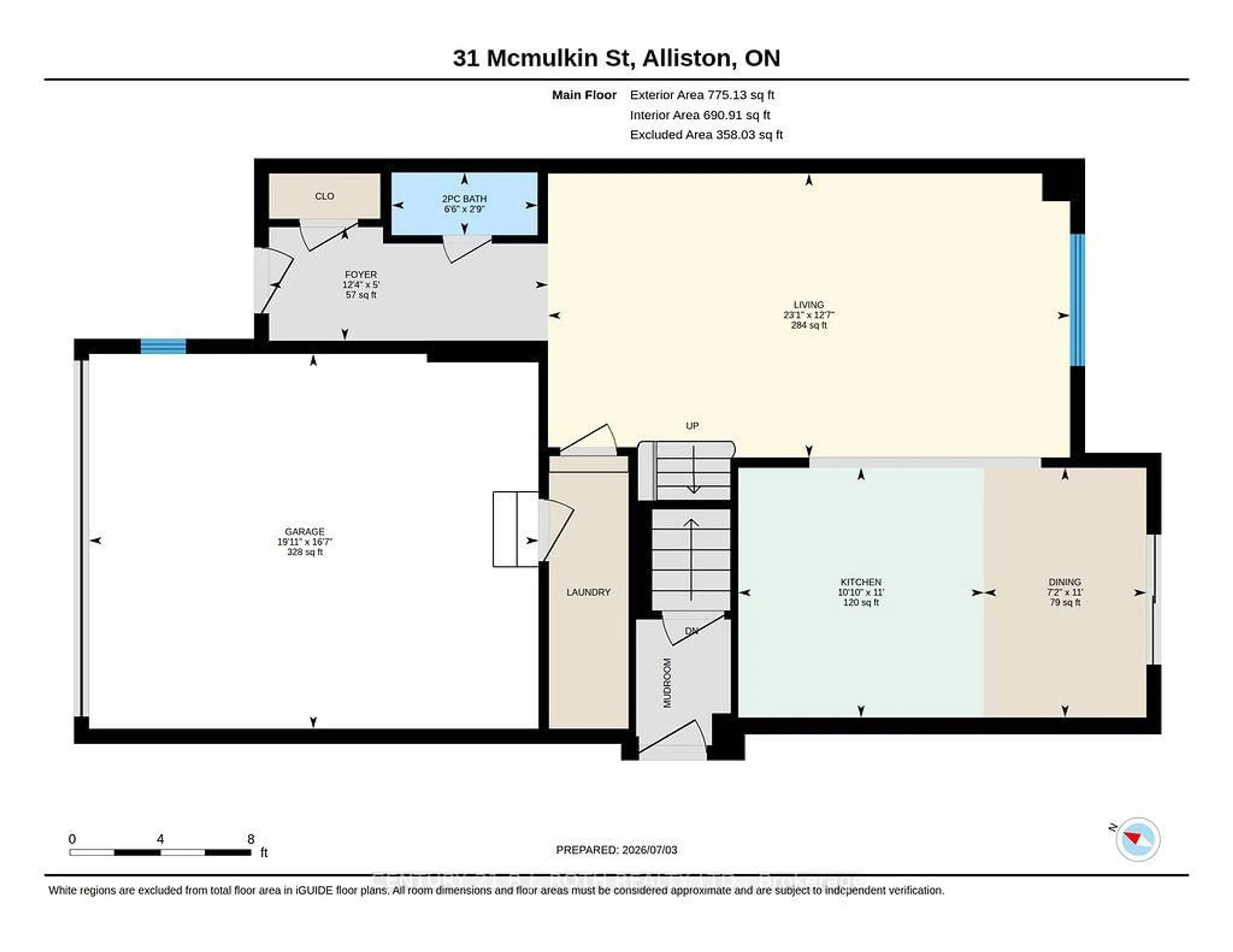 Floor plan for 31 Mcmulkin St, New Tecumseth Ontario L9R 0A9