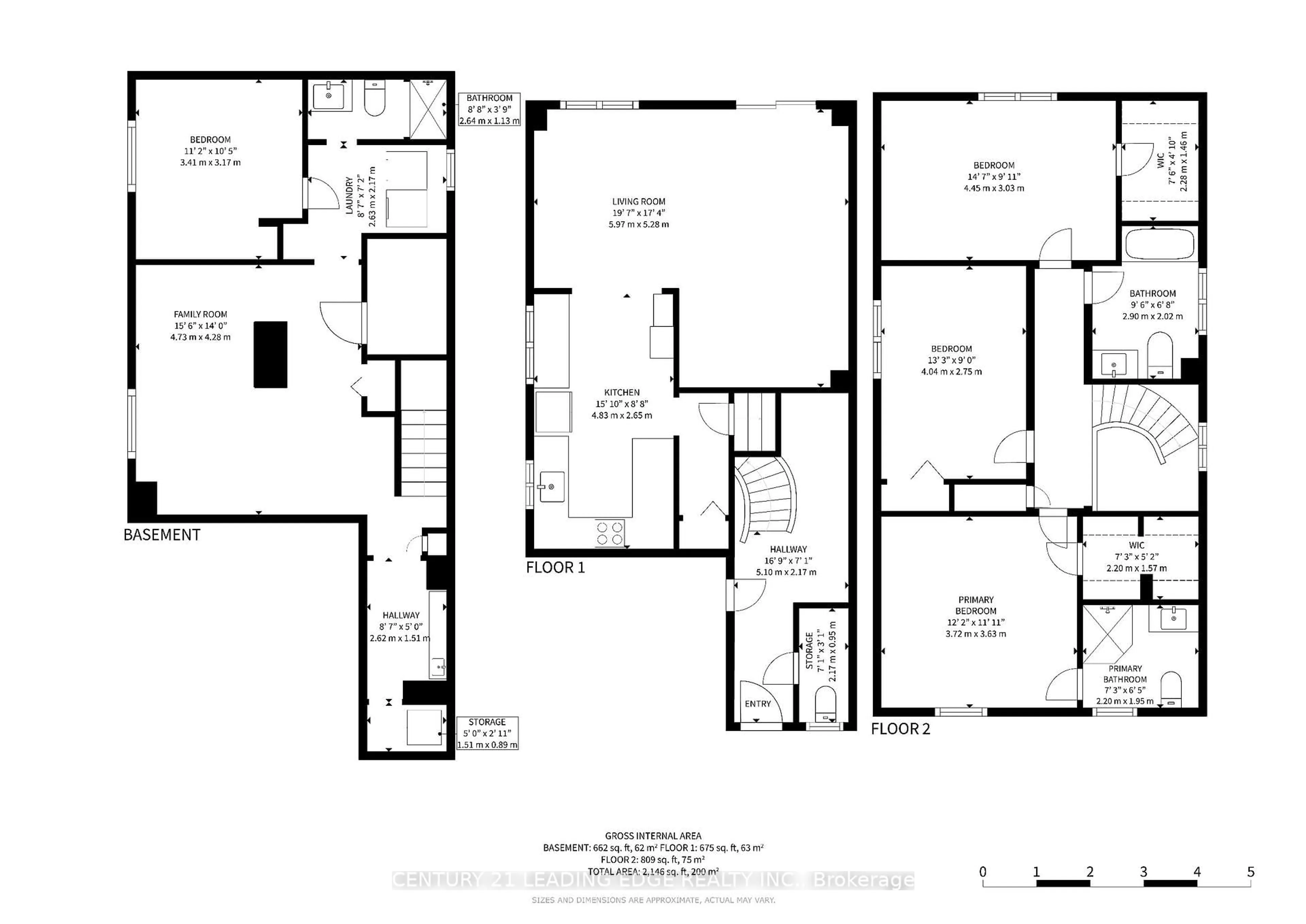Floor plan for 23 Spragg Circ, Markham Ontario L3P 5W1