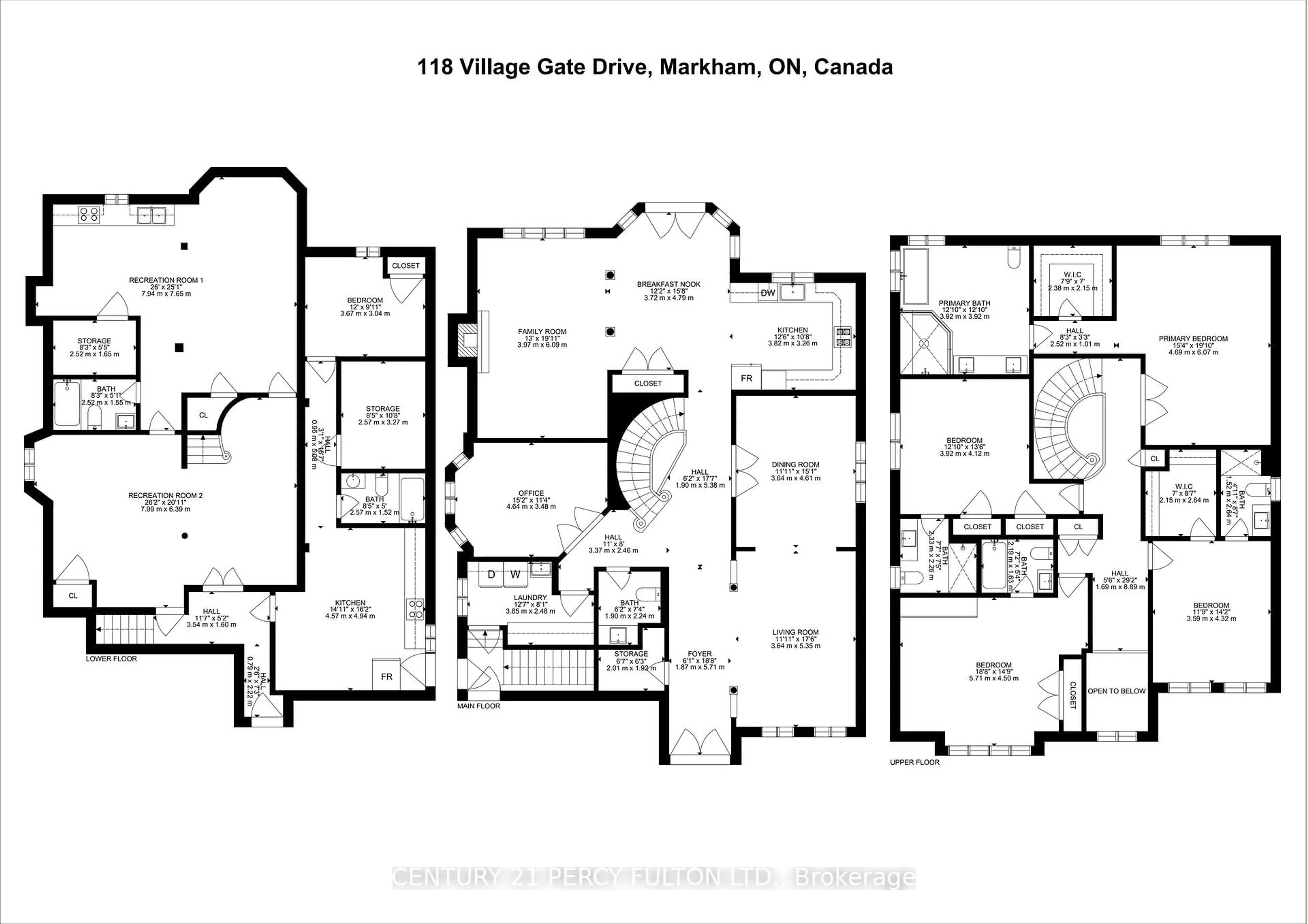 Floor plan for 118 Village Gate Dr, Markham Ontario L6C 1W5