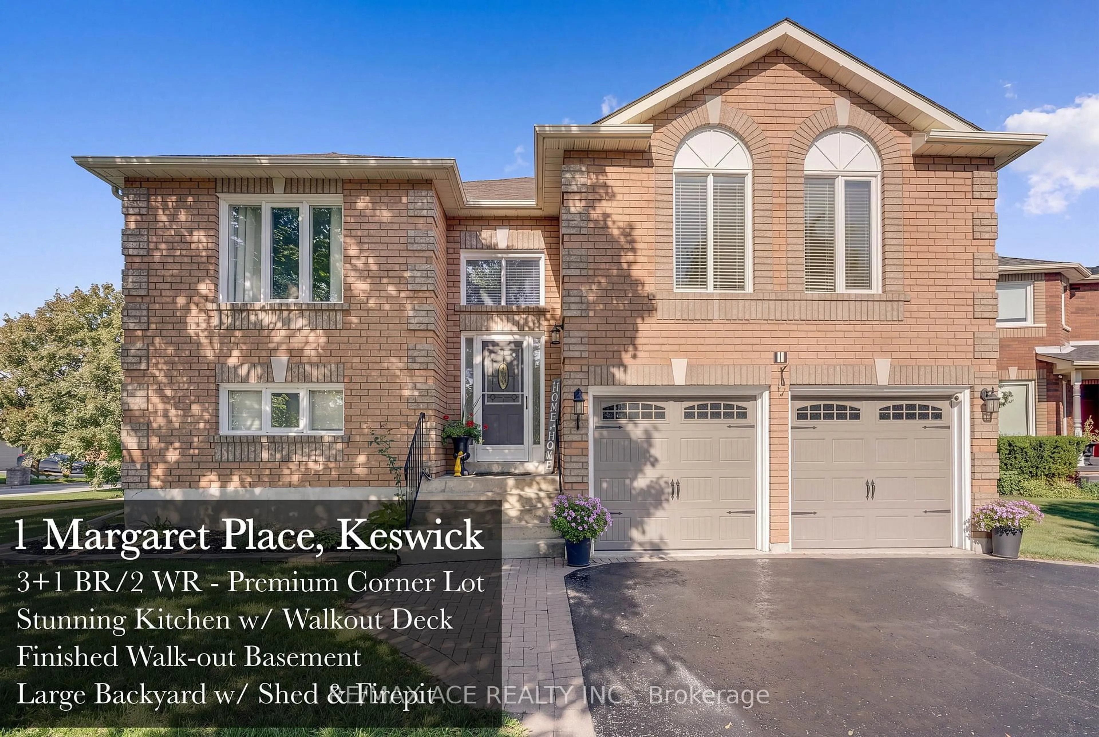 Home with brick exterior material, street for 1 Margaret Pl, Georgina Ontario L4P 3X1