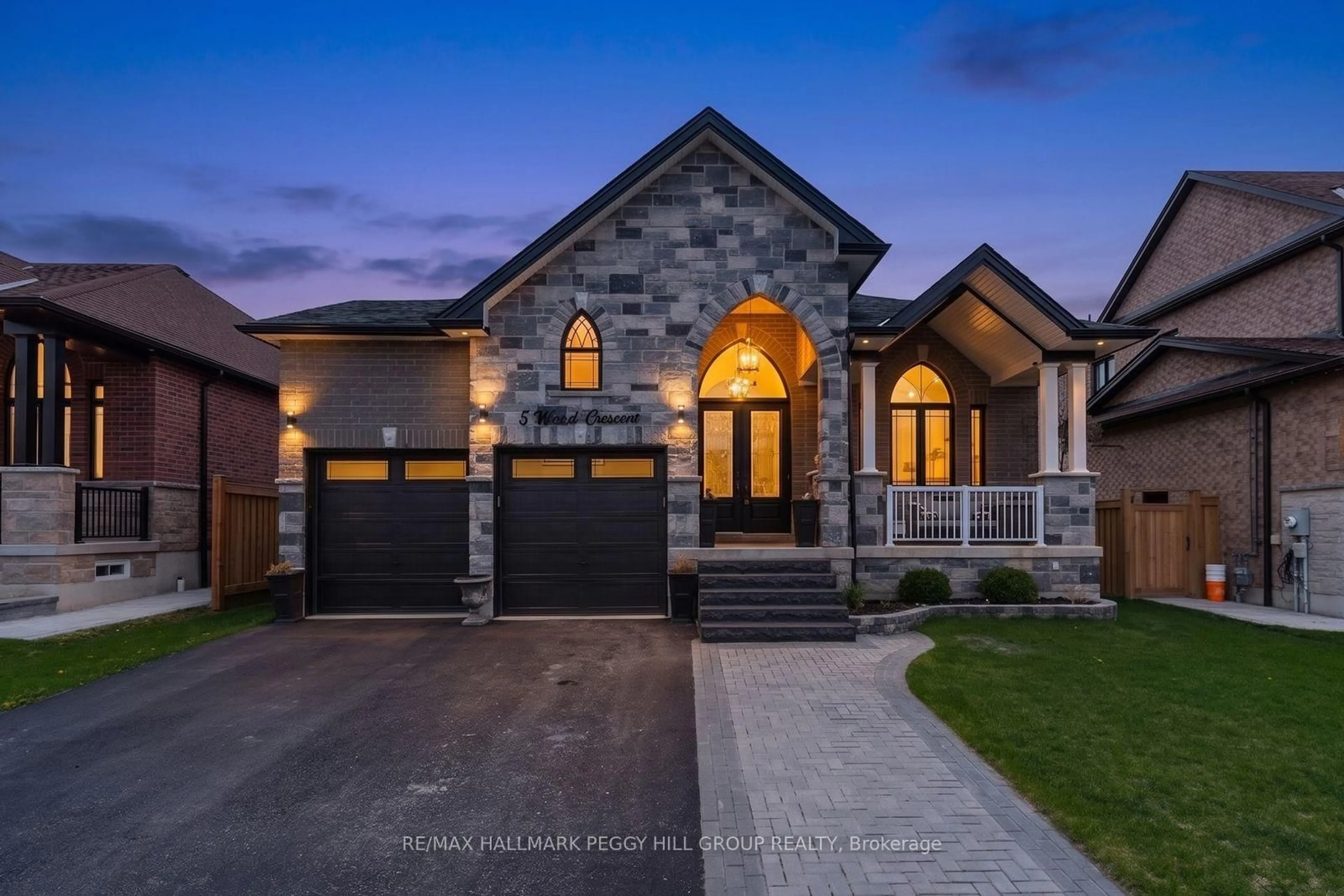 Home with brick exterior material, street for 5 Wood Cres, Essa Ontario L3W 0M5