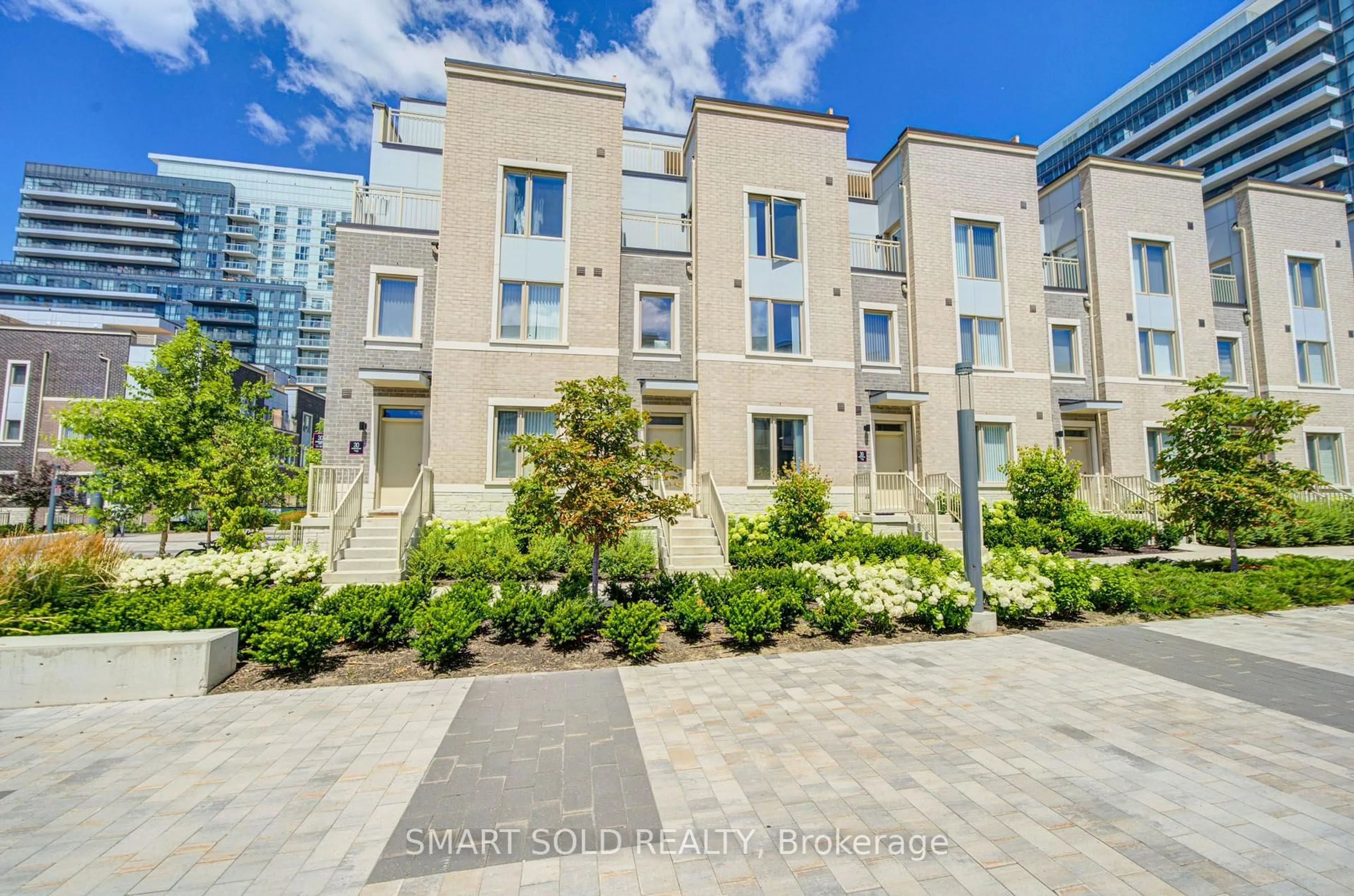 A pic from outside/outdoor area/front of a property/back of a property/a pic from drone, street for 30 Almond Blossom Mews #112, Vaughan Ontario L4K 0N6
