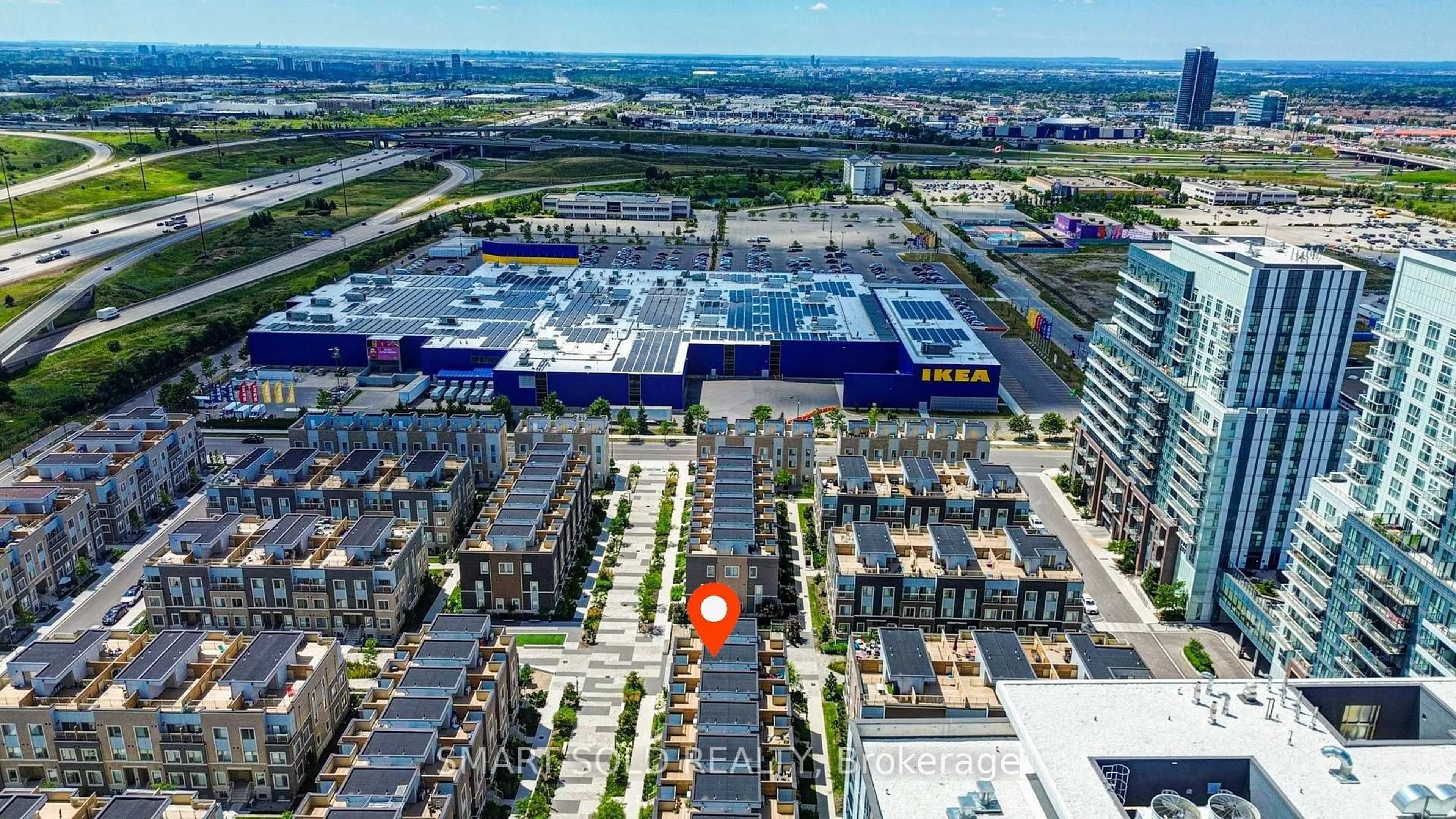 A pic from outside/outdoor area/front of a property/back of a property/a pic from drone, city buildings view from balcony for 30 Almond Blossom Mews #112, Vaughan Ontario L4K 0N6