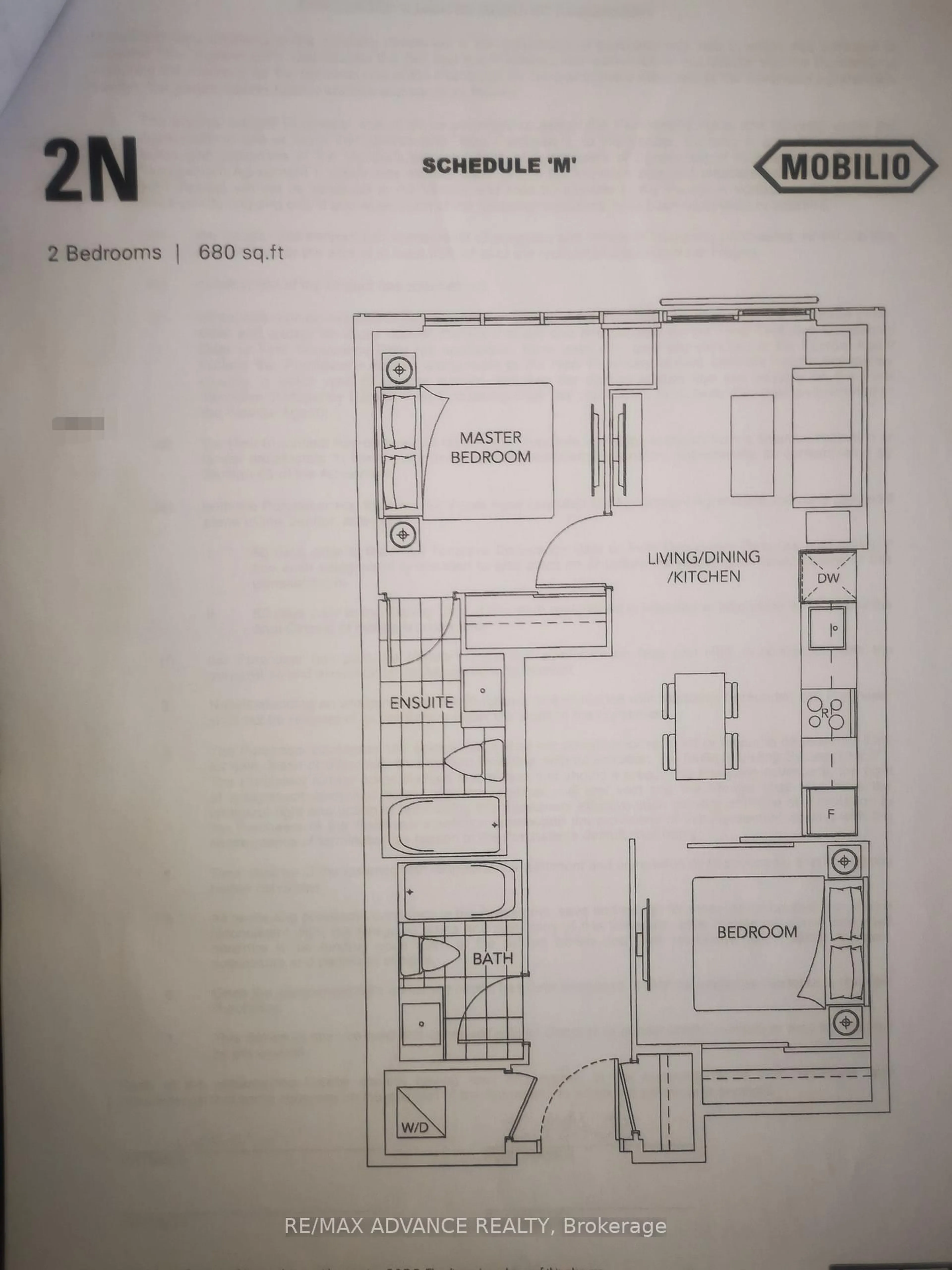 Floor plan for 10 Honeycrisp Cres #521, Vaughan Ontario L4K 0M7