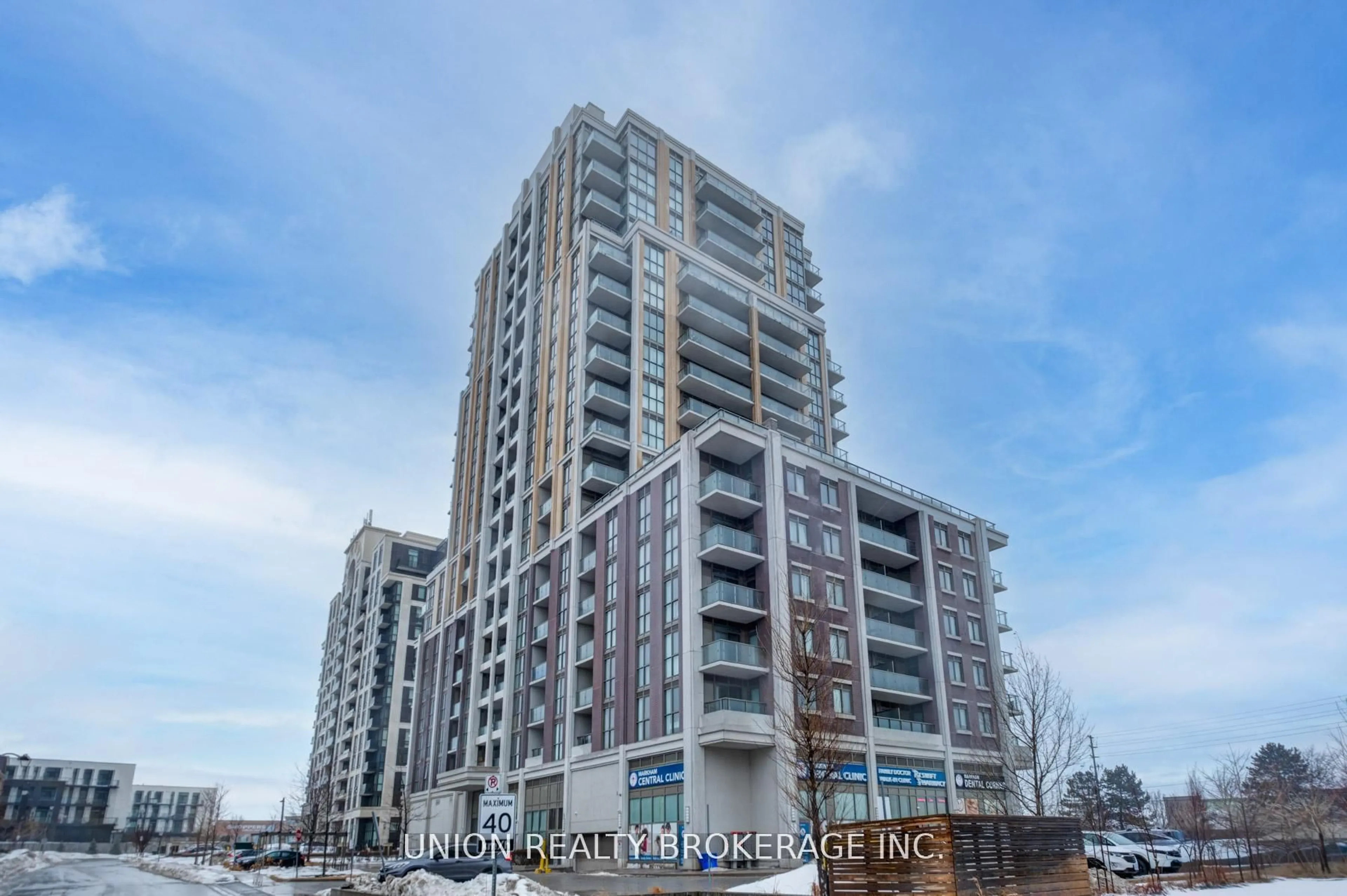 A pic from outside/outdoor area/front of a property/back of a property/a pic from drone, building for 9560 Markham Rd #610, Markham Ontario L6E 0T9