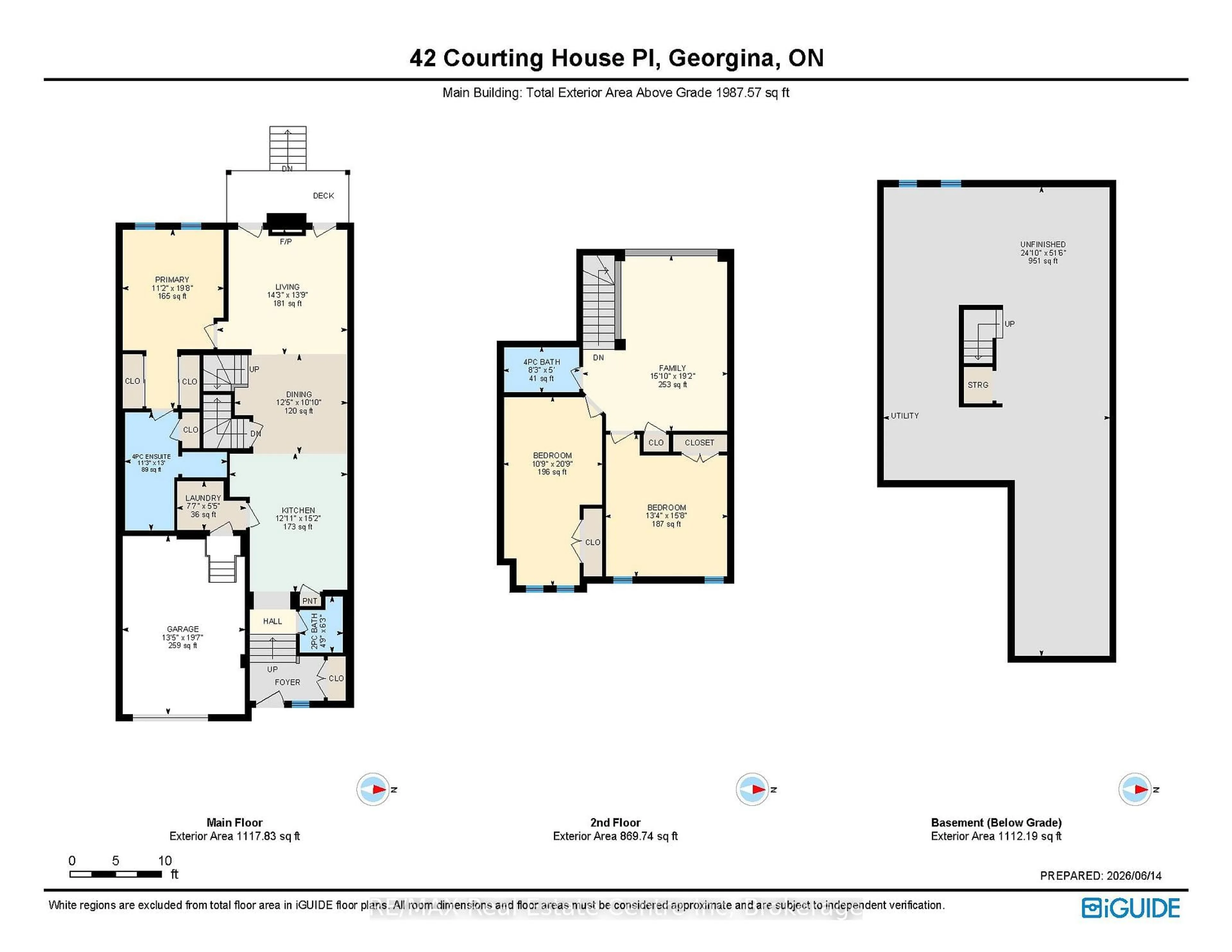 Floor plan for 42 Courting House Pl, Georgina Ontario L0E 1L0
