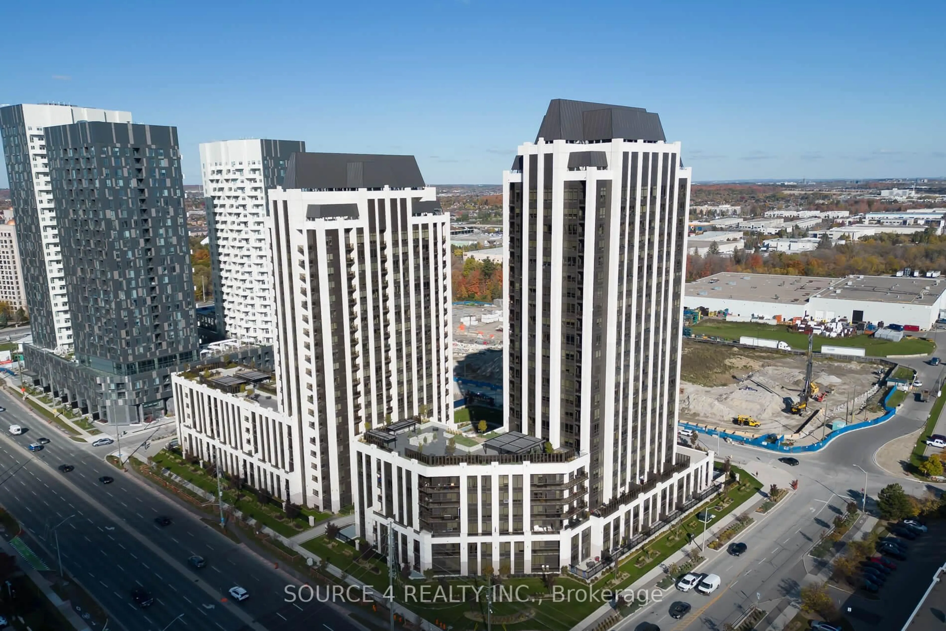 A pic from outside/outdoor area/front of a property/back of a property/a pic from drone, city buildings view from balcony for 9085 Jane St #510, Vaughan Ontario L4K 0L8